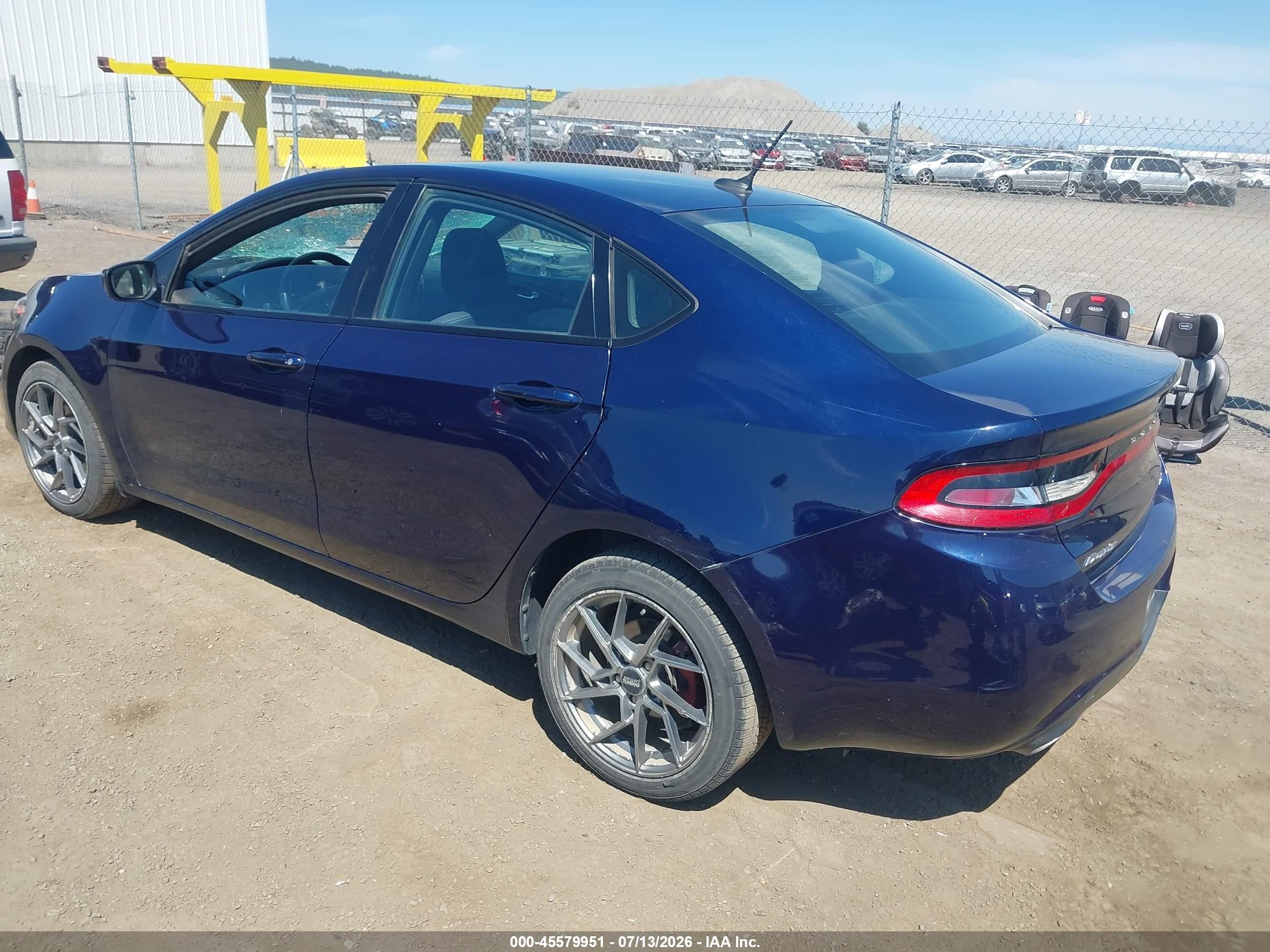 2014 Dodge Dart Sxt Синий vin: 1C3CDFBB5ED914316