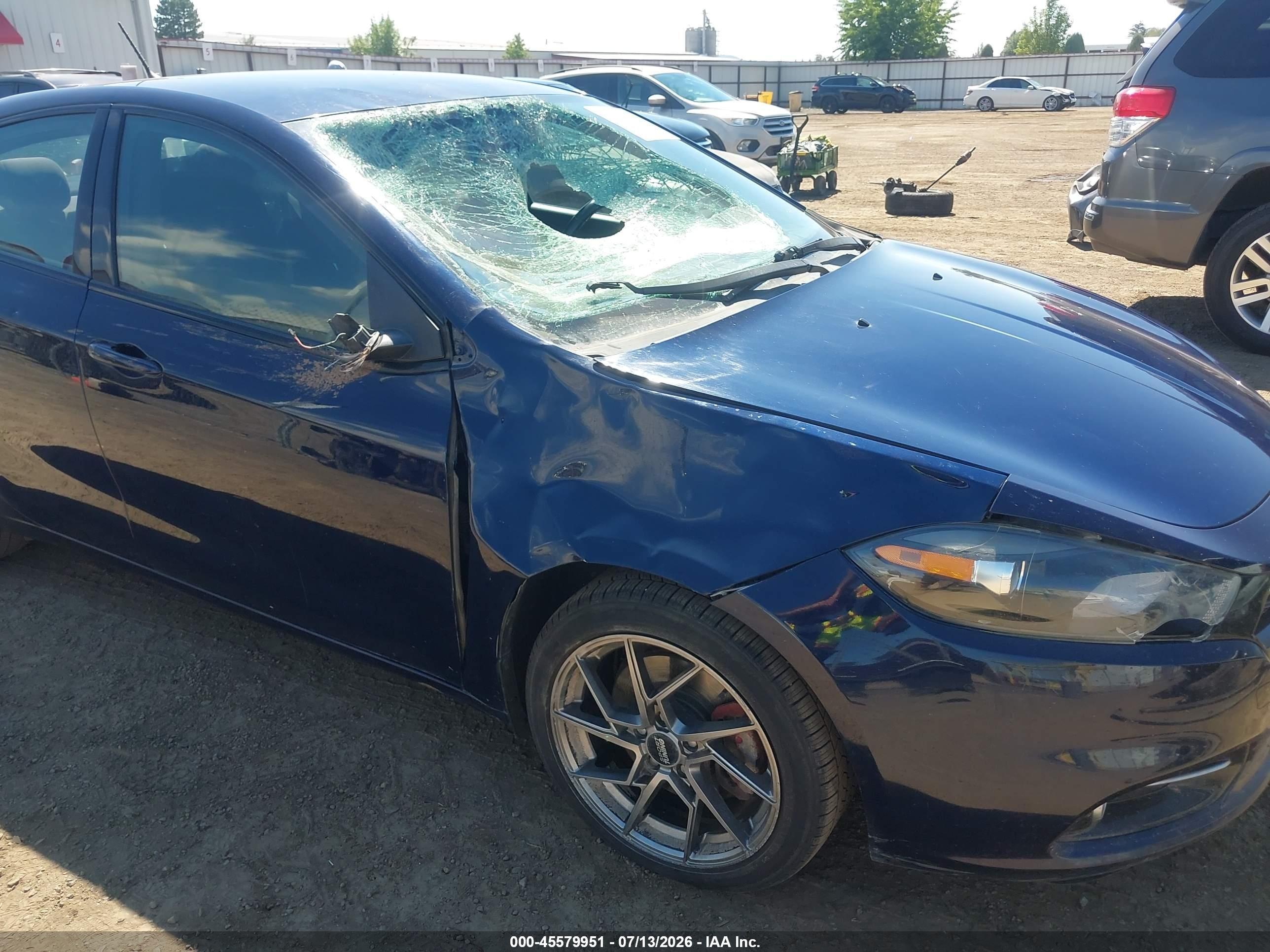 2014 Dodge Dart Sxt Синий vin: 1C3CDFBB5ED914316