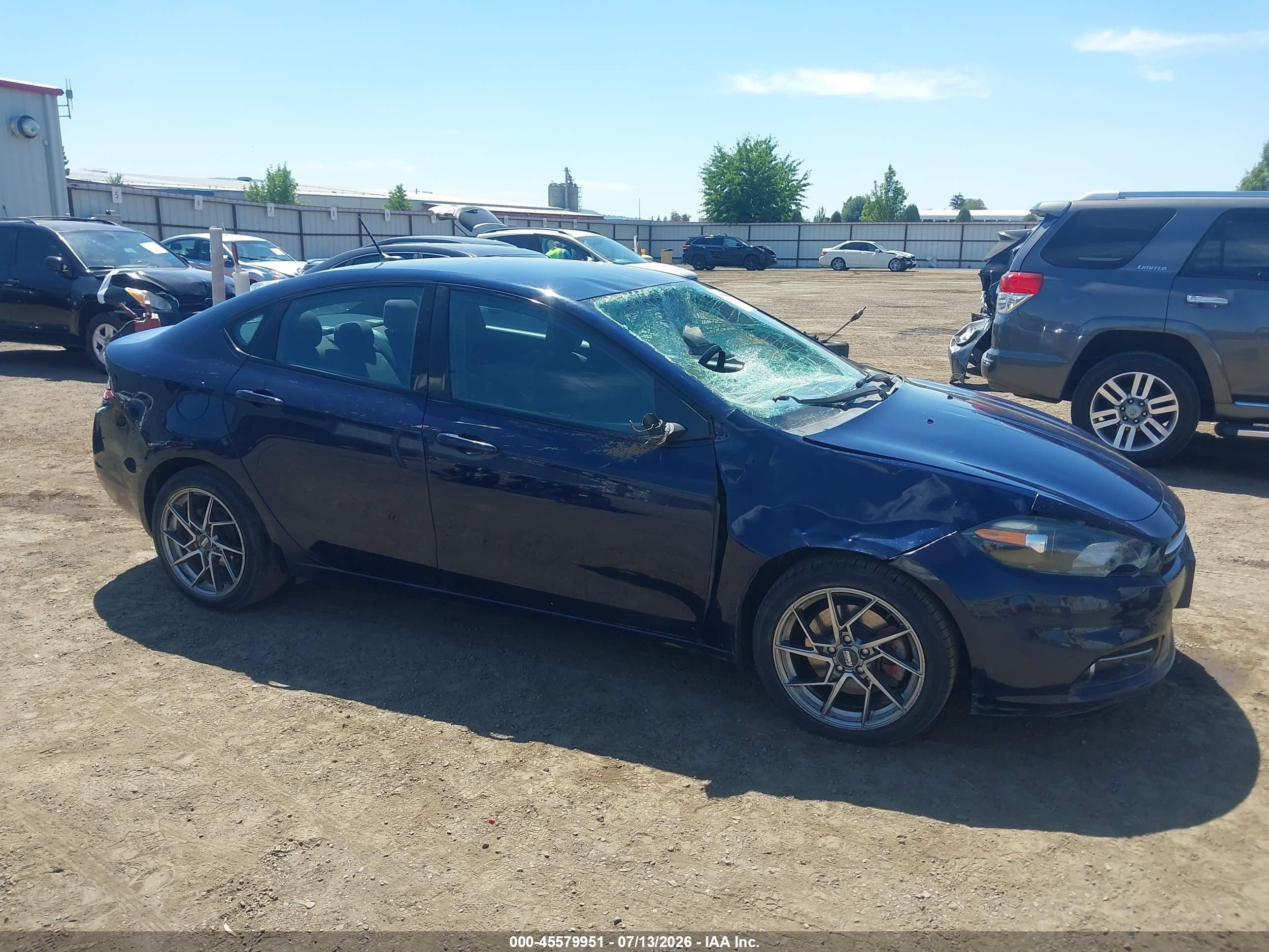 2014 Dodge Dart Sxt Синий vin: 1C3CDFBB5ED914316