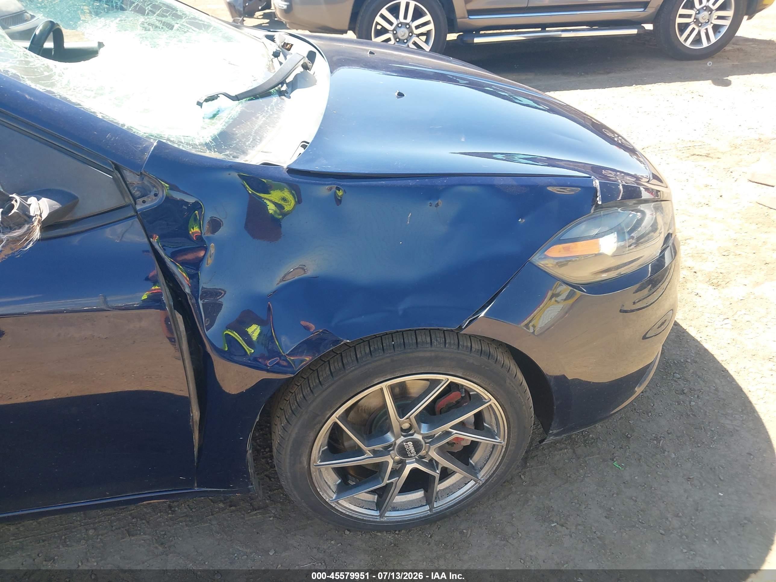 2014 Dodge Dart Sxt Синий vin: 1C3CDFBB5ED914316
