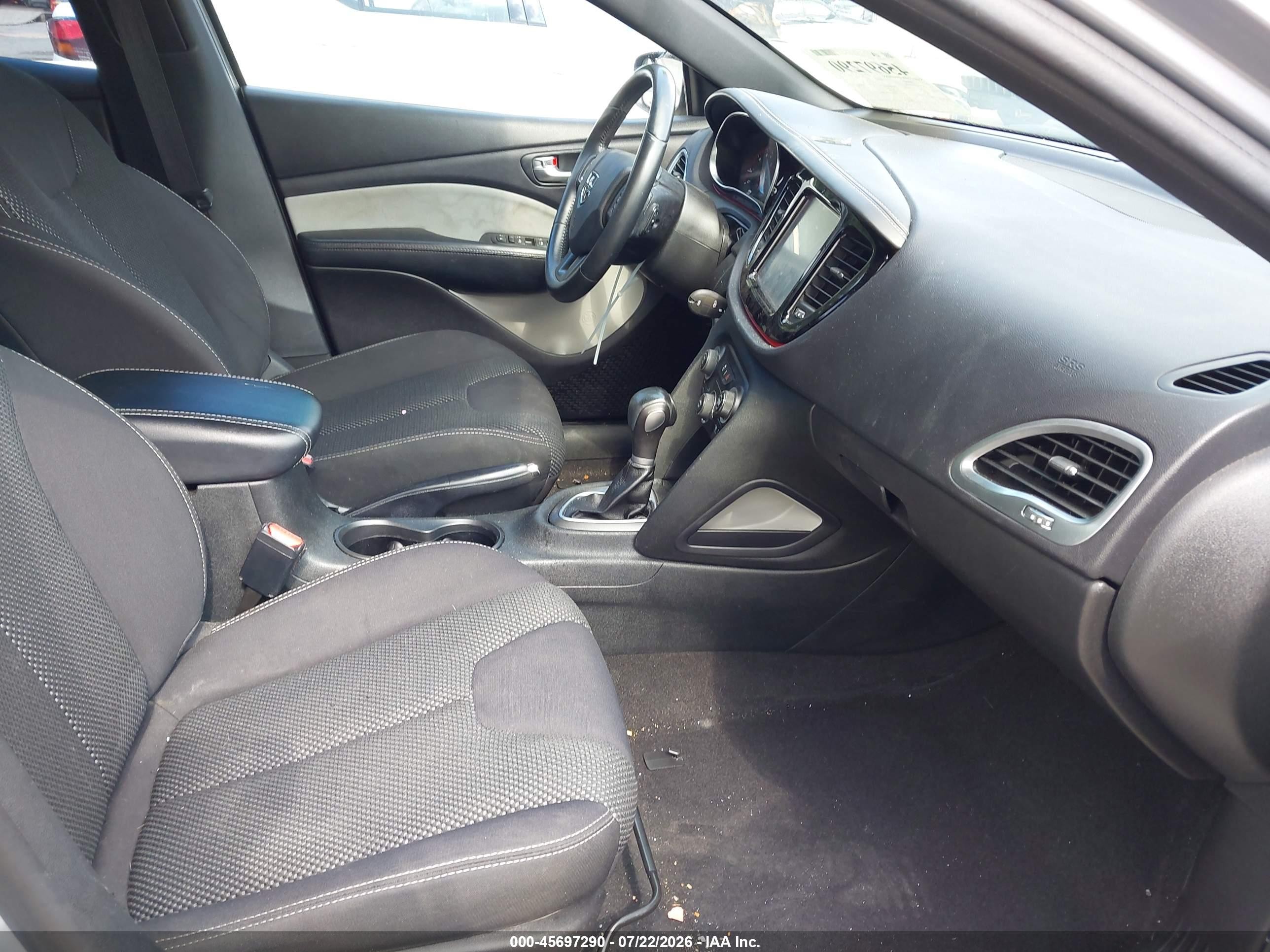 2015 Dodge Dart Sxt Silver vin: 1C3CDFBB5FD205578