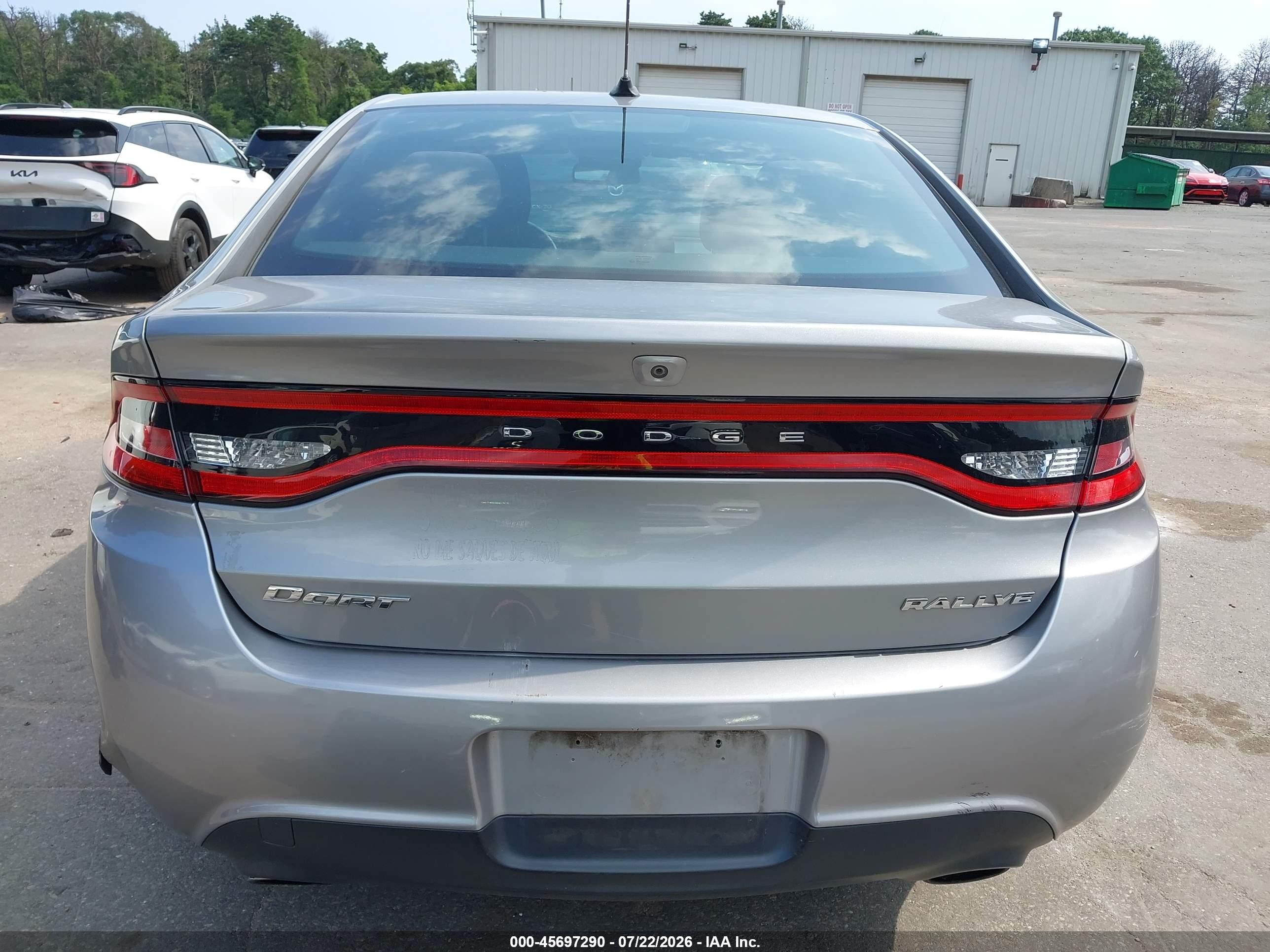 2015 Dodge Dart Sxt Silver vin: 1C3CDFBB5FD205578
