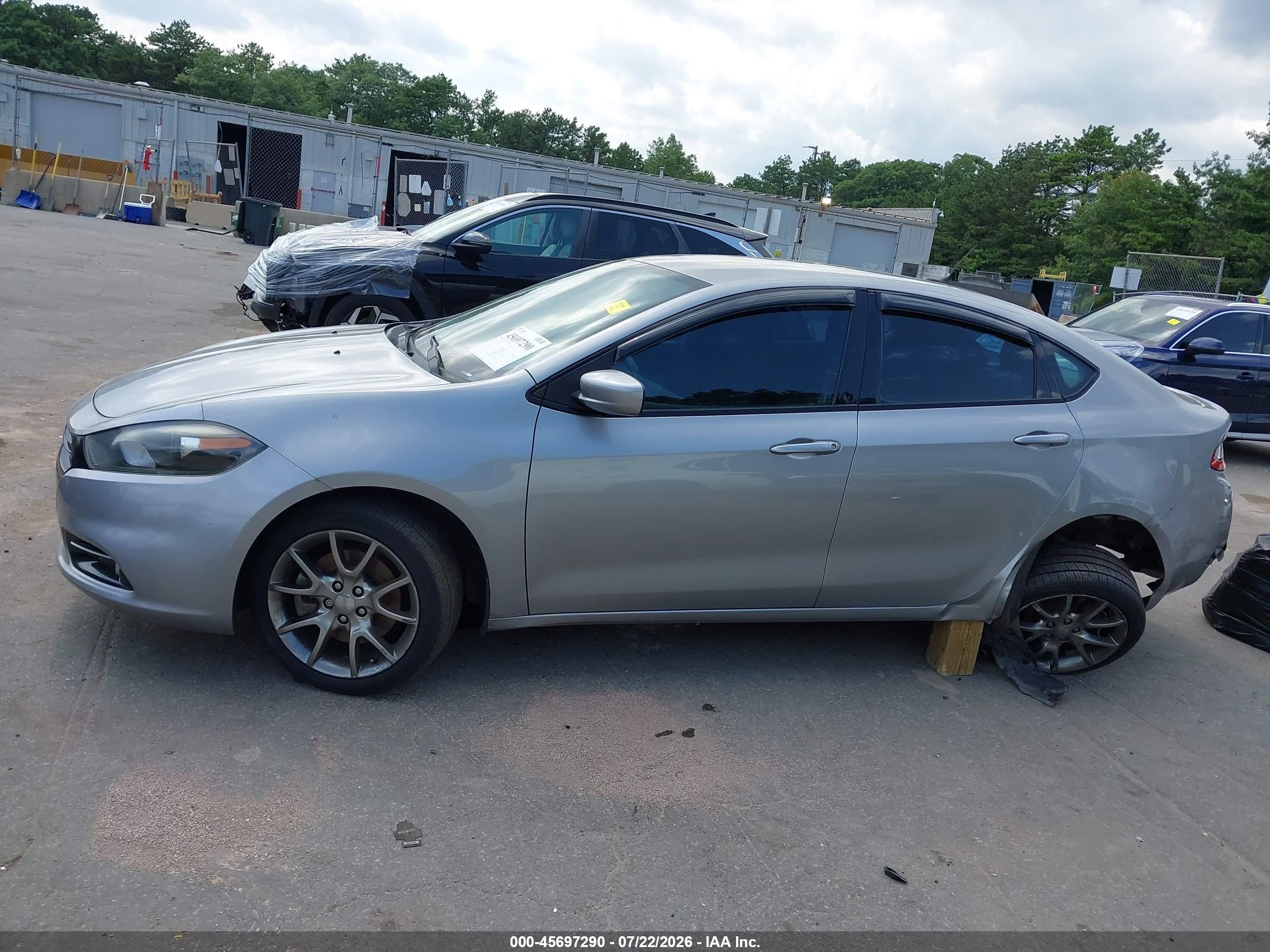 2015 Dodge Dart Sxt Silver vin: 1C3CDFBB5FD205578