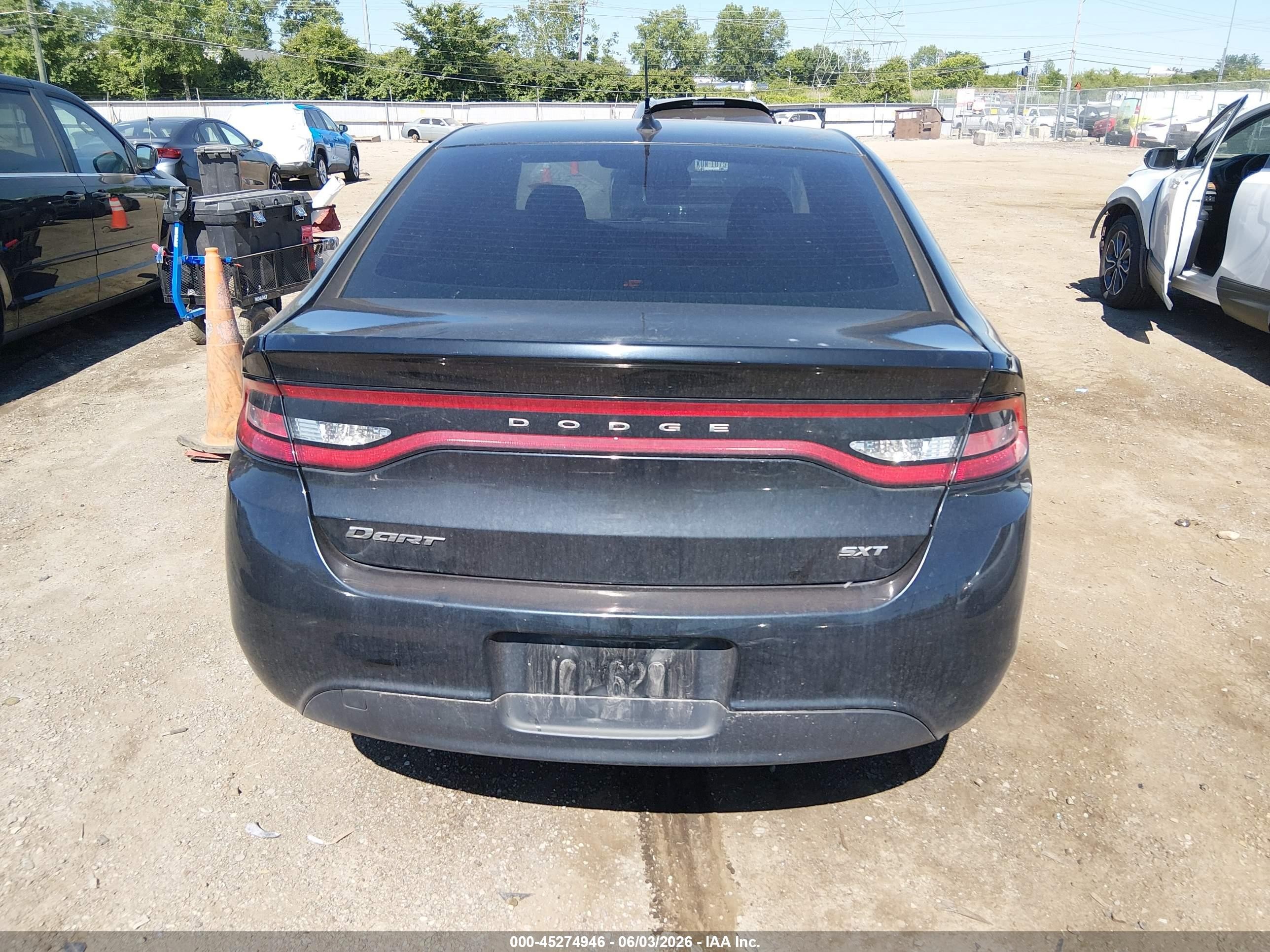 2015 Dodge Dart Sxt Black vin: 1C3CDFBB5FD222719