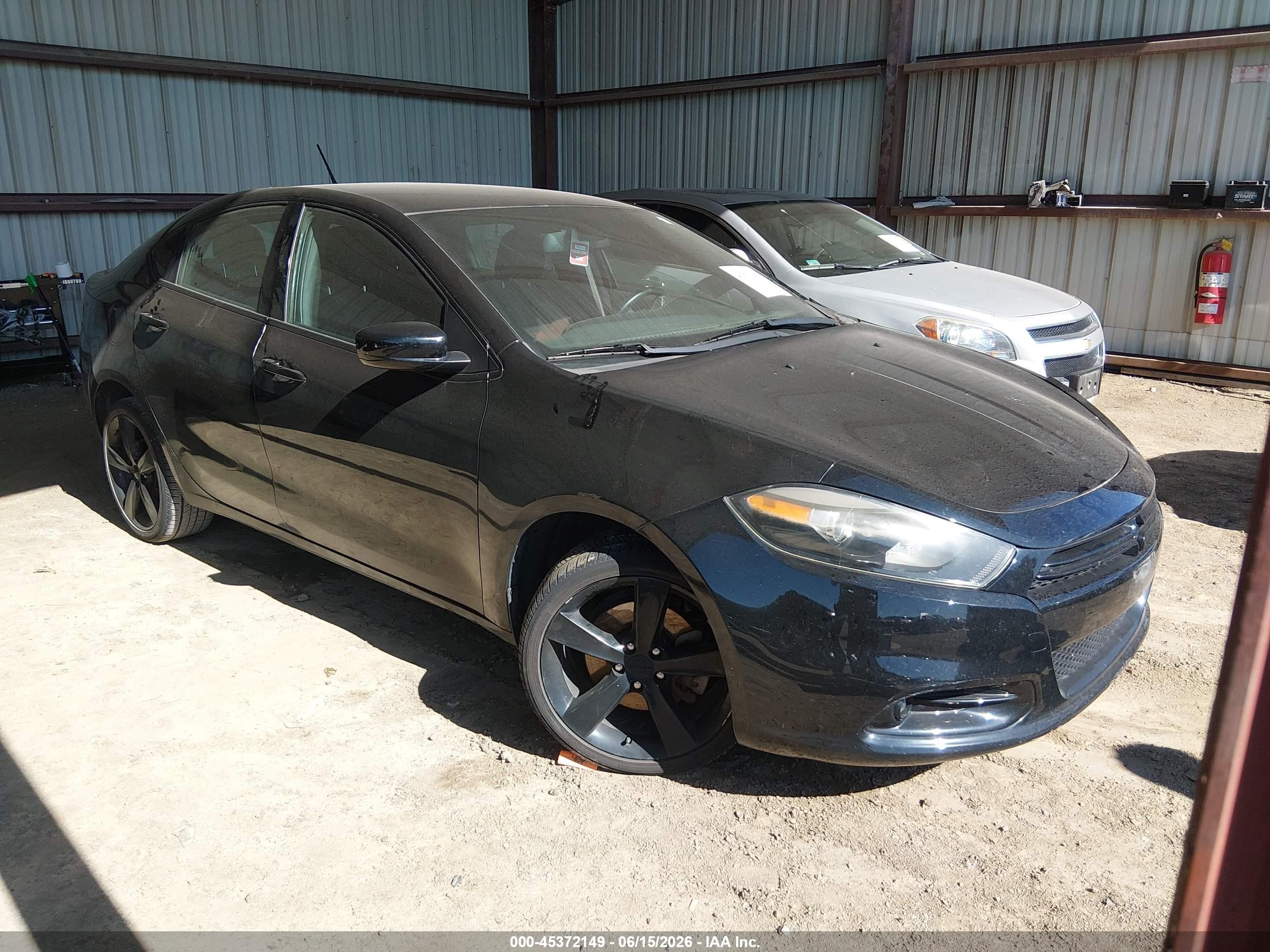 2015 Dodge Dart Sxt Black vin: 1C3CDFBB5FD344707