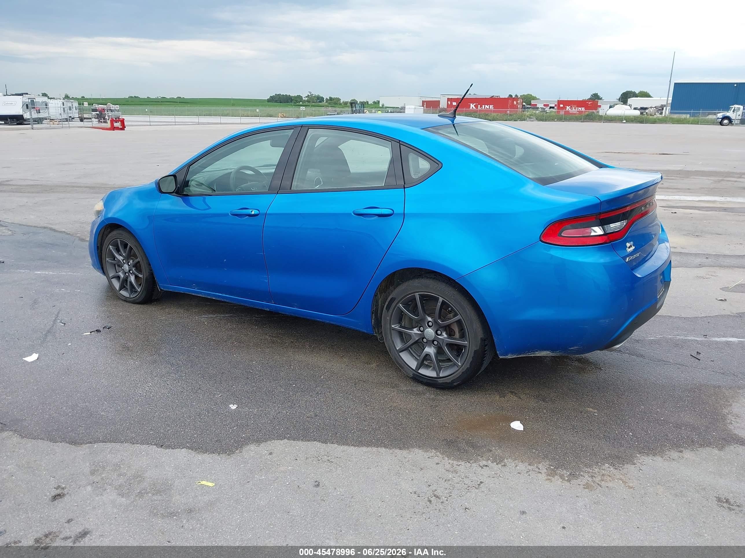 2015 Dodge Dart Sxt Синий vin: 1C3CDFBB5FD345033