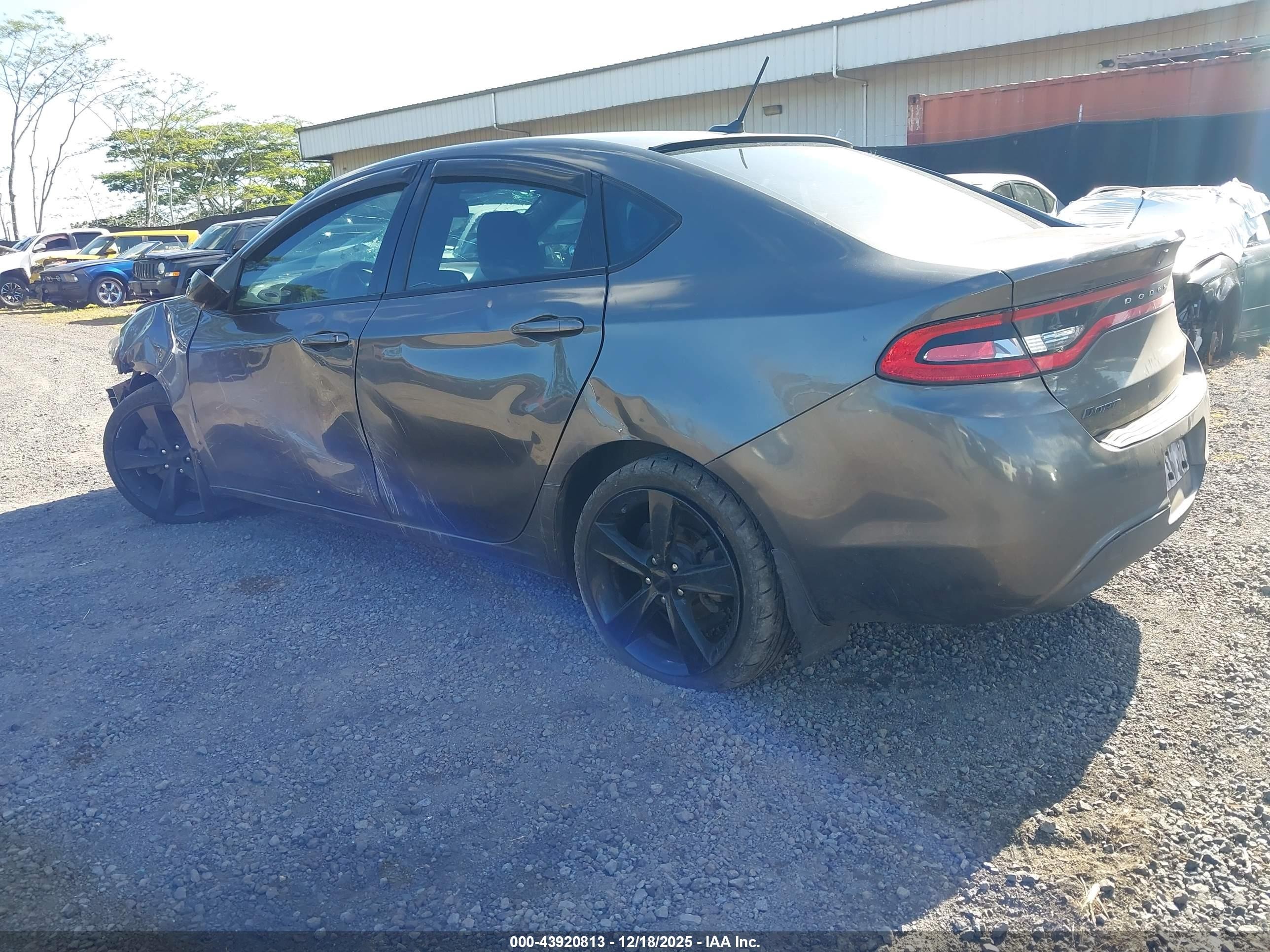 2015 Dodge Dart Sxt Серый vin: 1C3CDFBB5FD345159