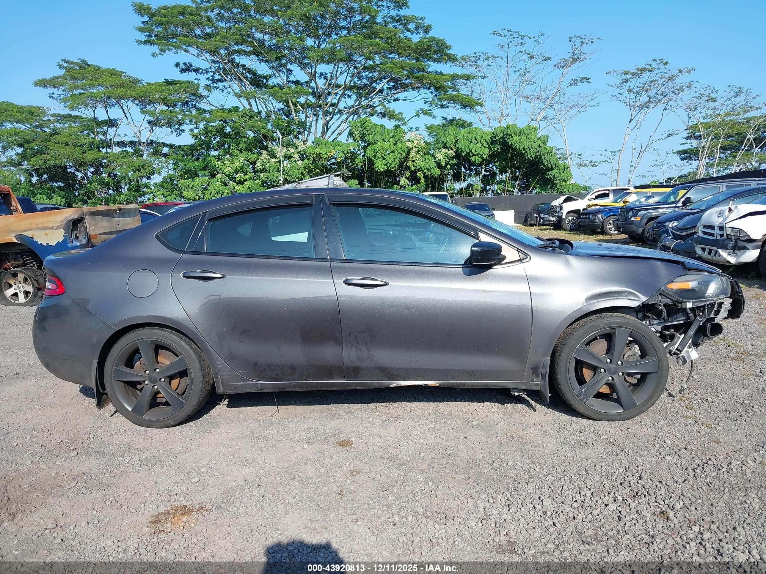 2015 Dodge Dart Sxt Серый vin: 1C3CDFBB5FD345159