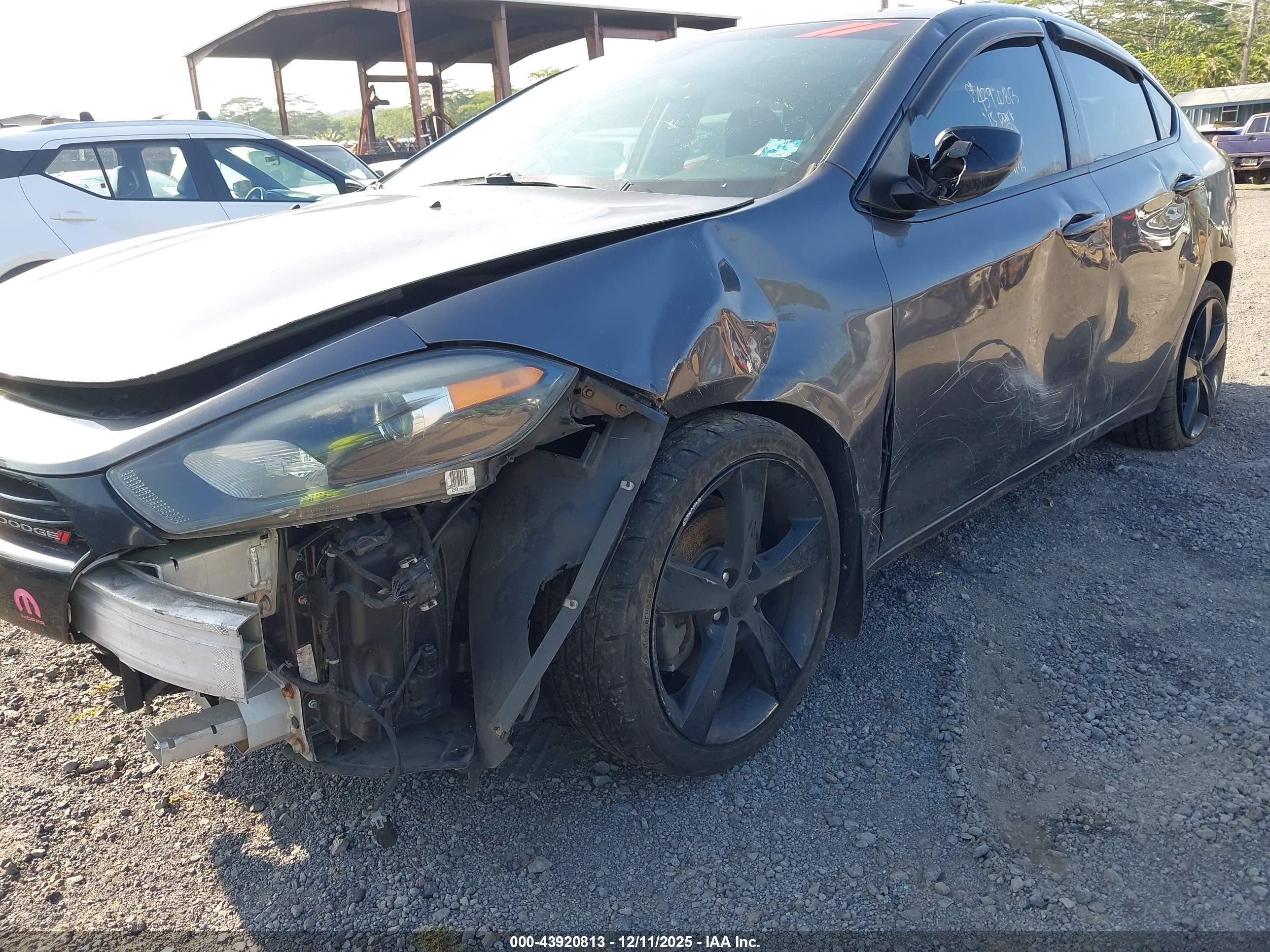 2015 Dodge Dart Sxt Серый vin: 1C3CDFBB5FD345159