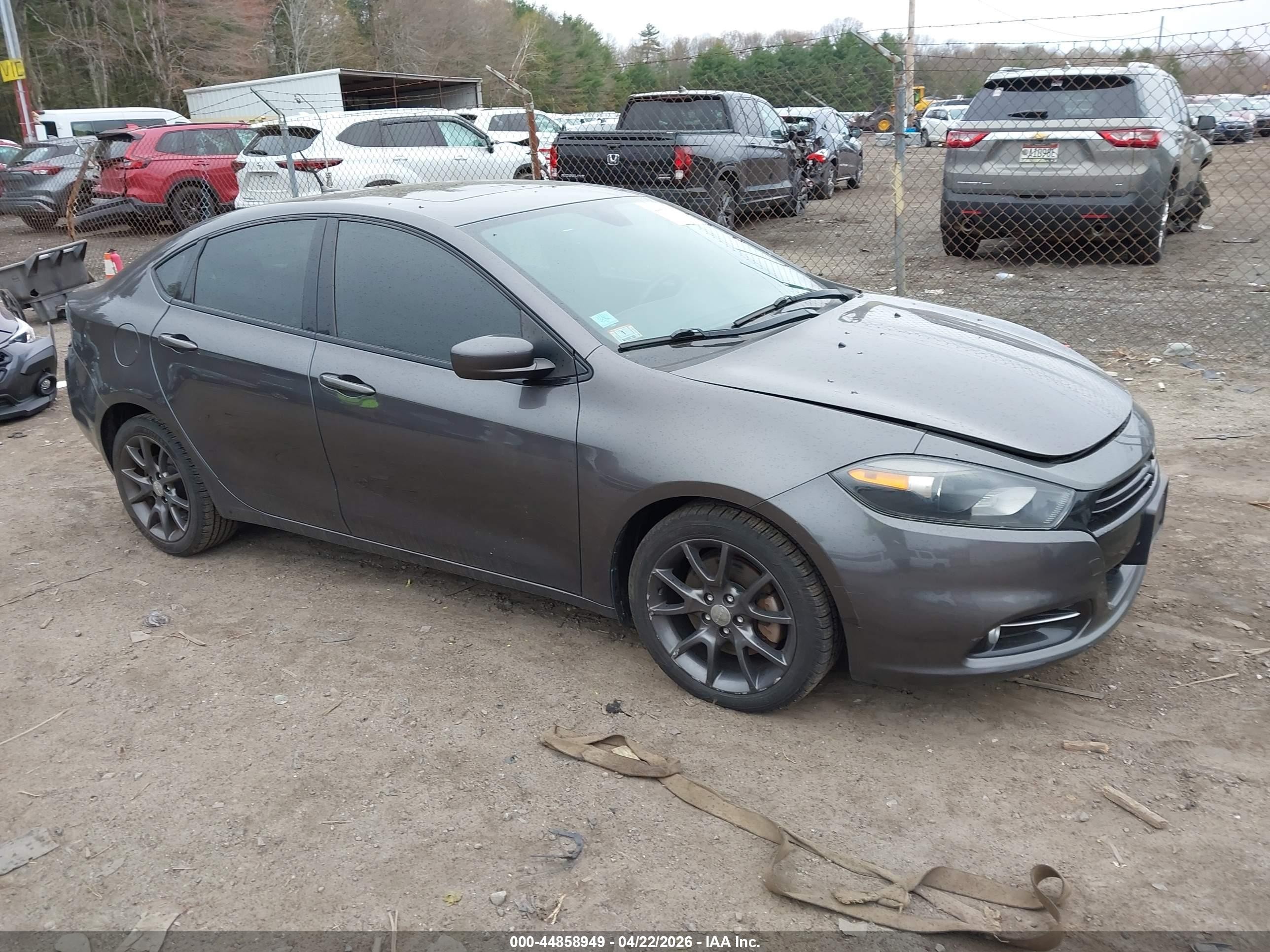 2015 Dodge Dart Sxt Gray vin: 1C3CDFBB5FD346506