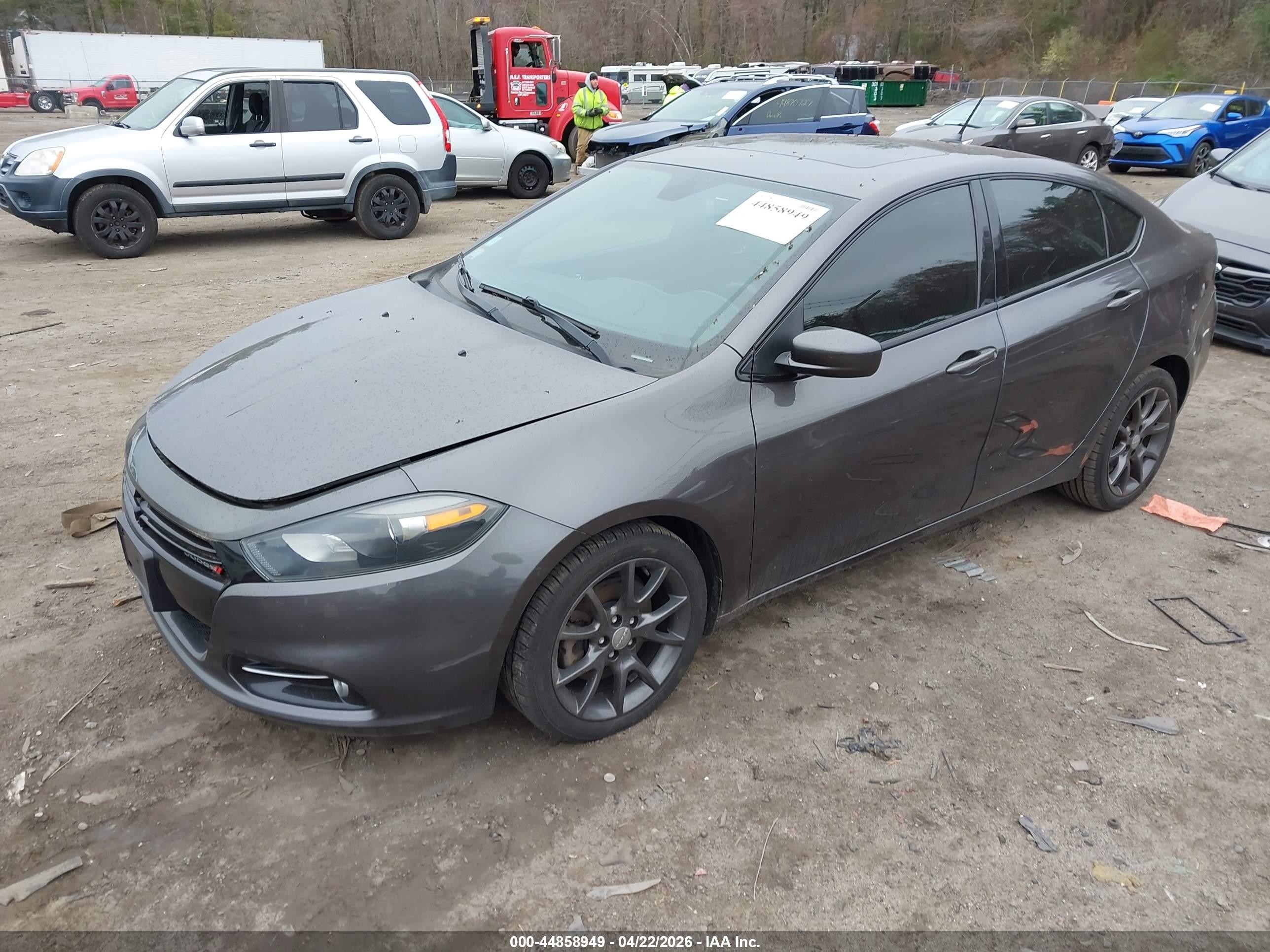 2015 Dodge Dart Sxt Gray vin: 1C3CDFBB5FD346506