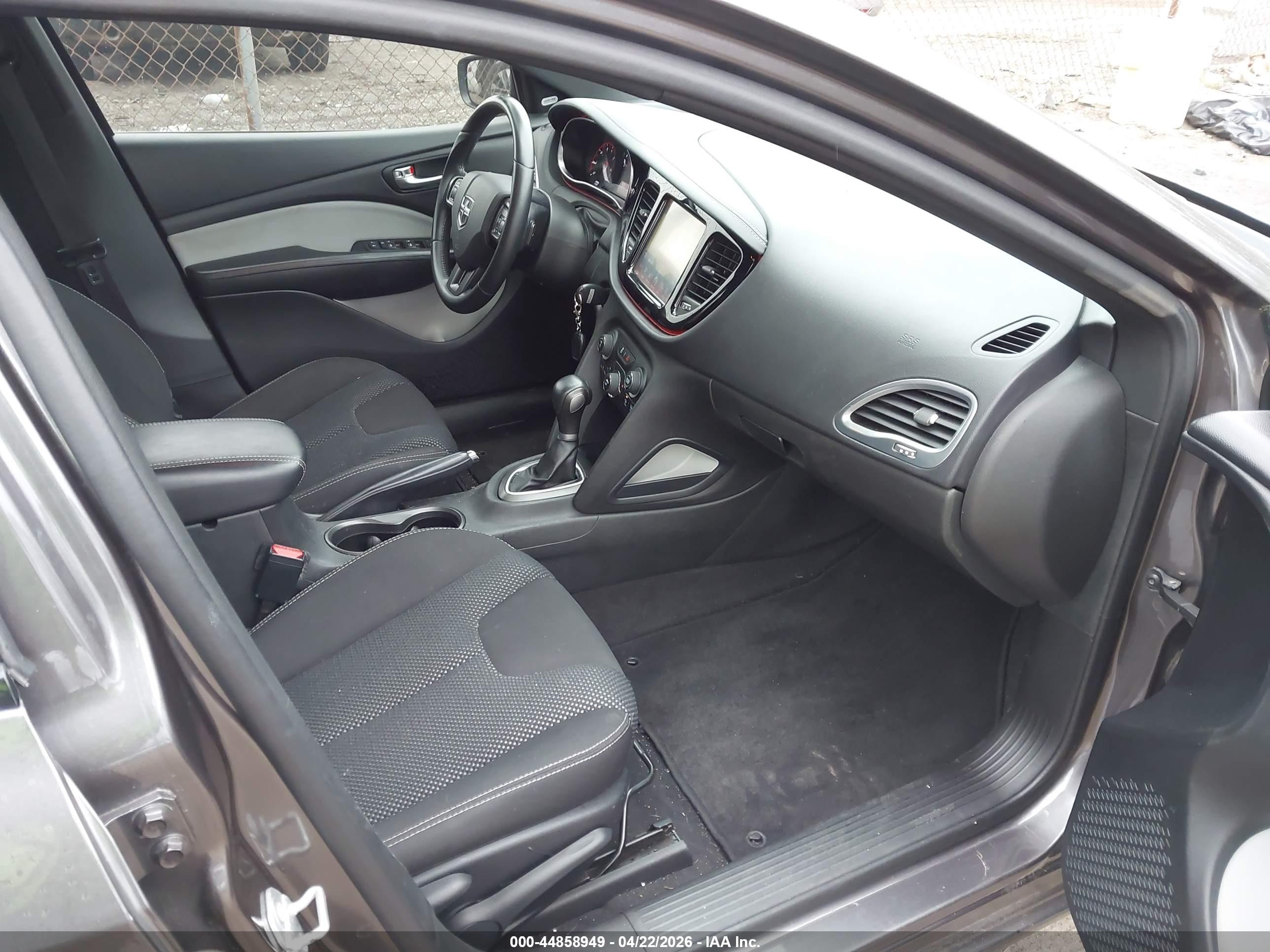 2015 Dodge Dart Sxt Gray vin: 1C3CDFBB5FD346506