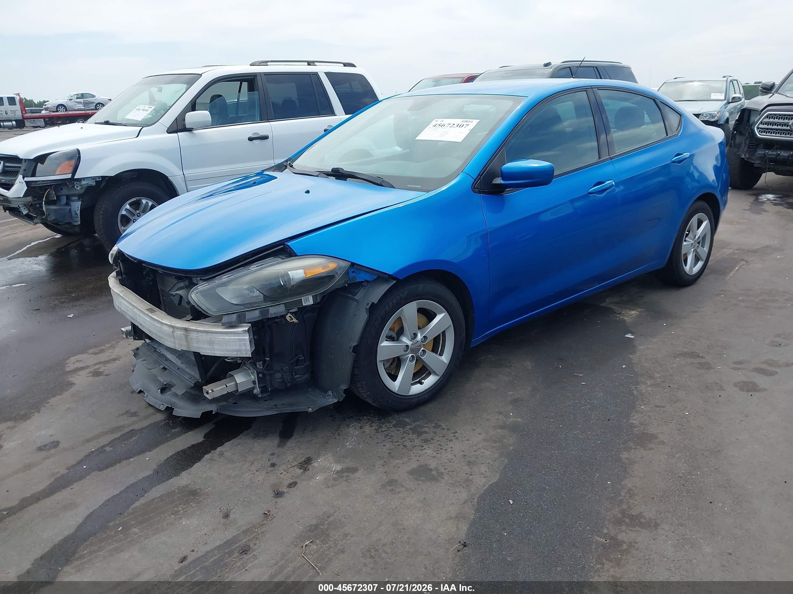 2015 Dodge Dart Sxt Blue vin: 1C3CDFBB5FD362494