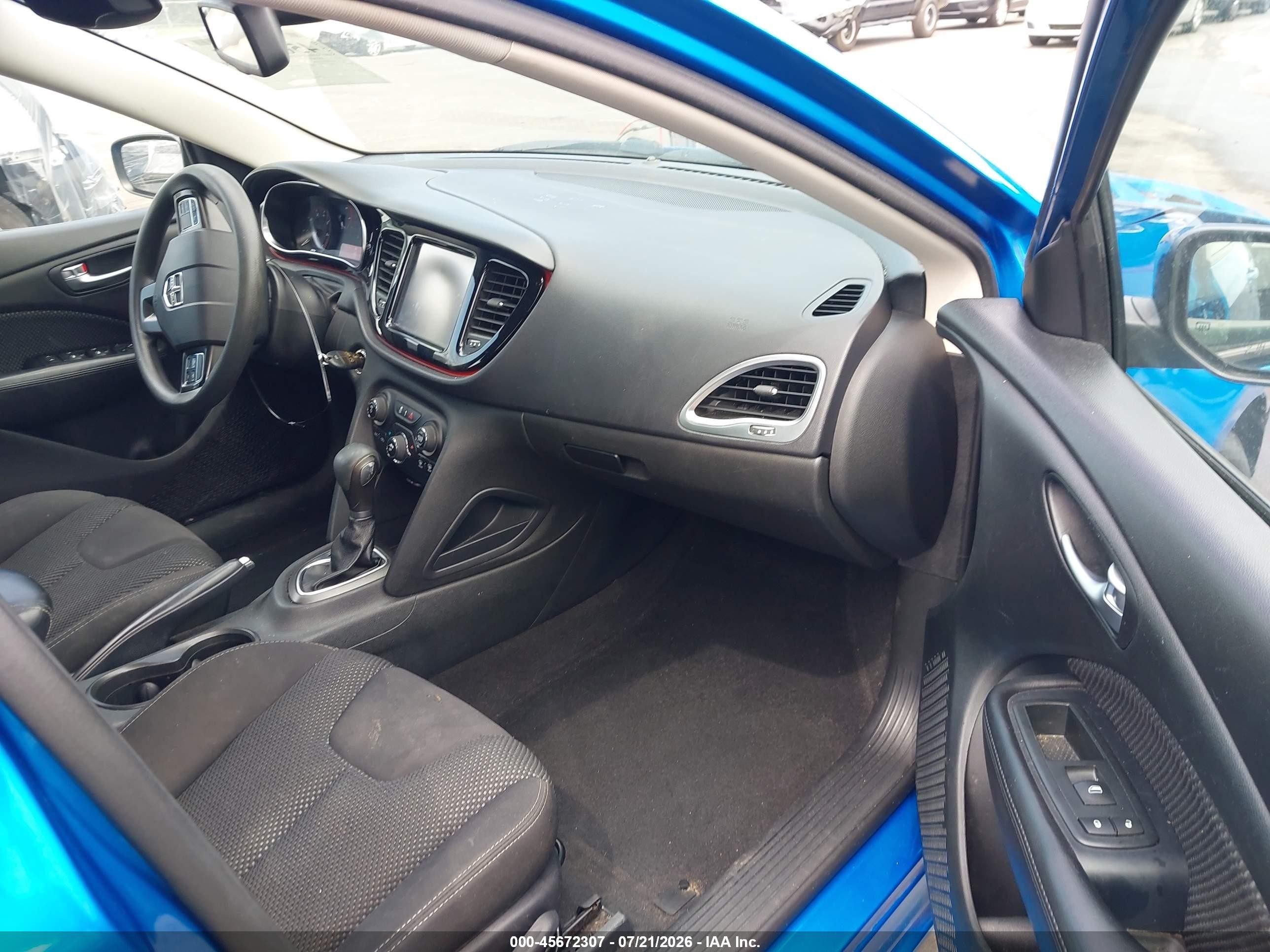2015 Dodge Dart Sxt Blue vin: 1C3CDFBB5FD362494