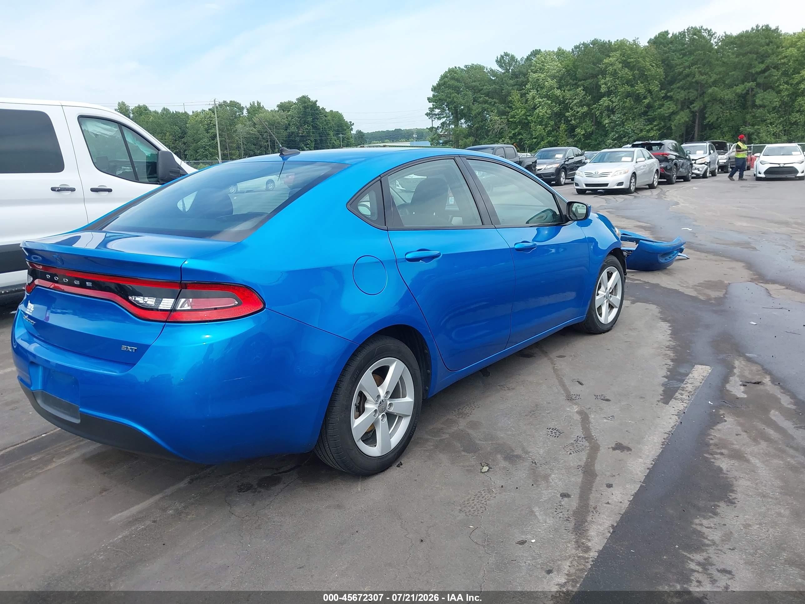 2015 Dodge Dart Sxt Blue vin: 1C3CDFBB5FD362494