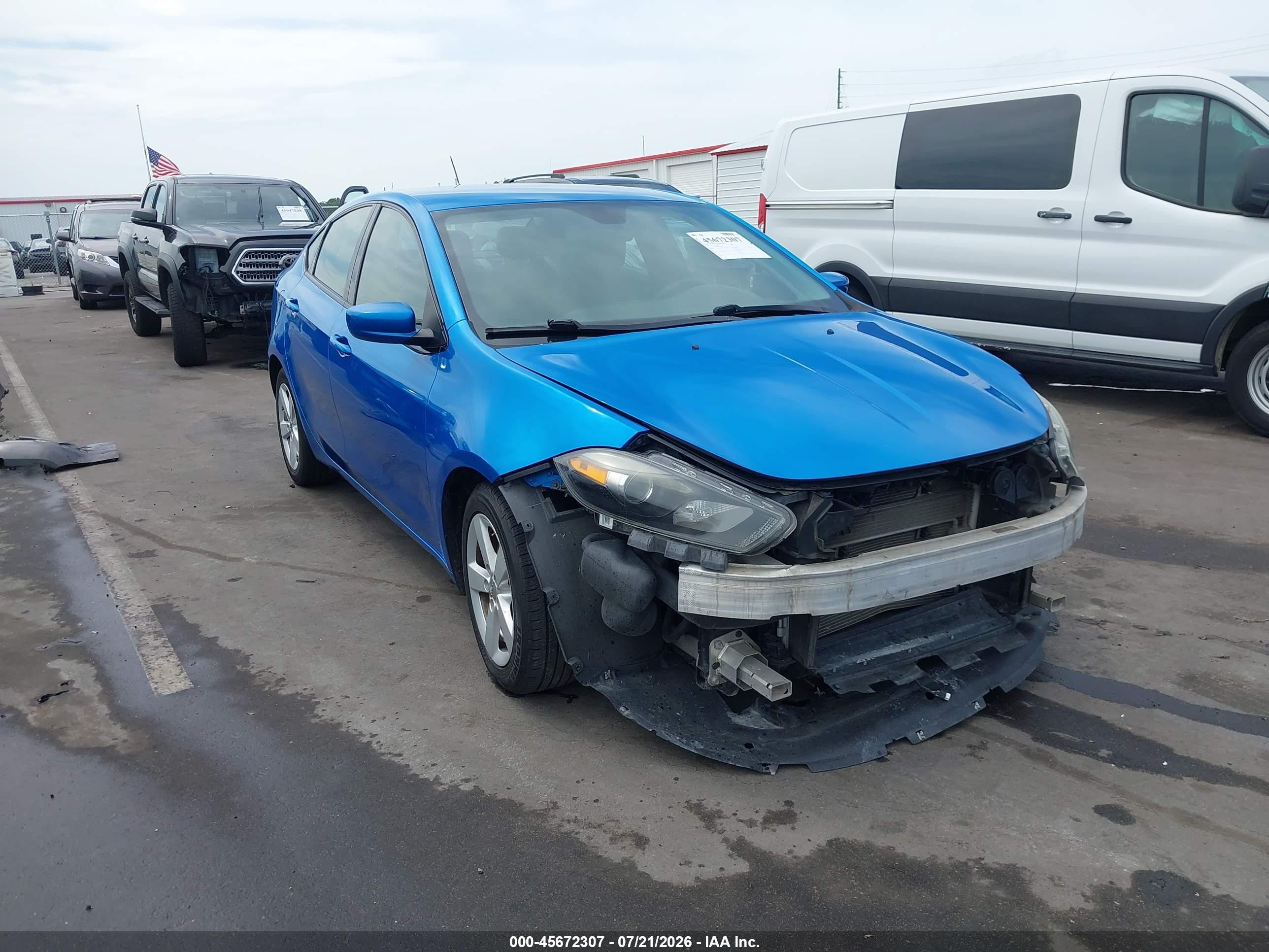 2015 Dodge Dart Sxt Blue vin: 1C3CDFBB5FD362494