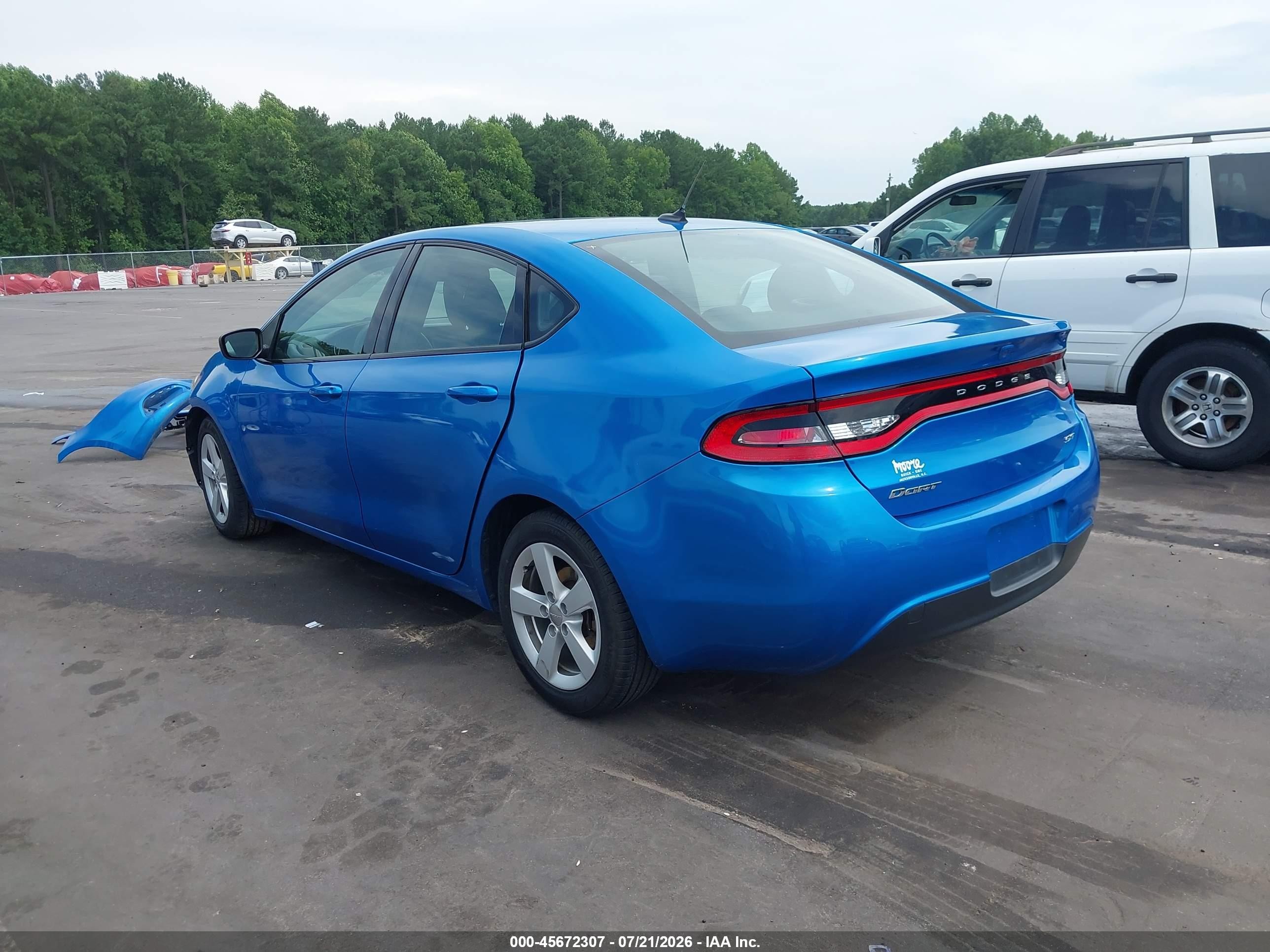 2015 Dodge Dart Sxt Blue vin: 1C3CDFBB5FD362494