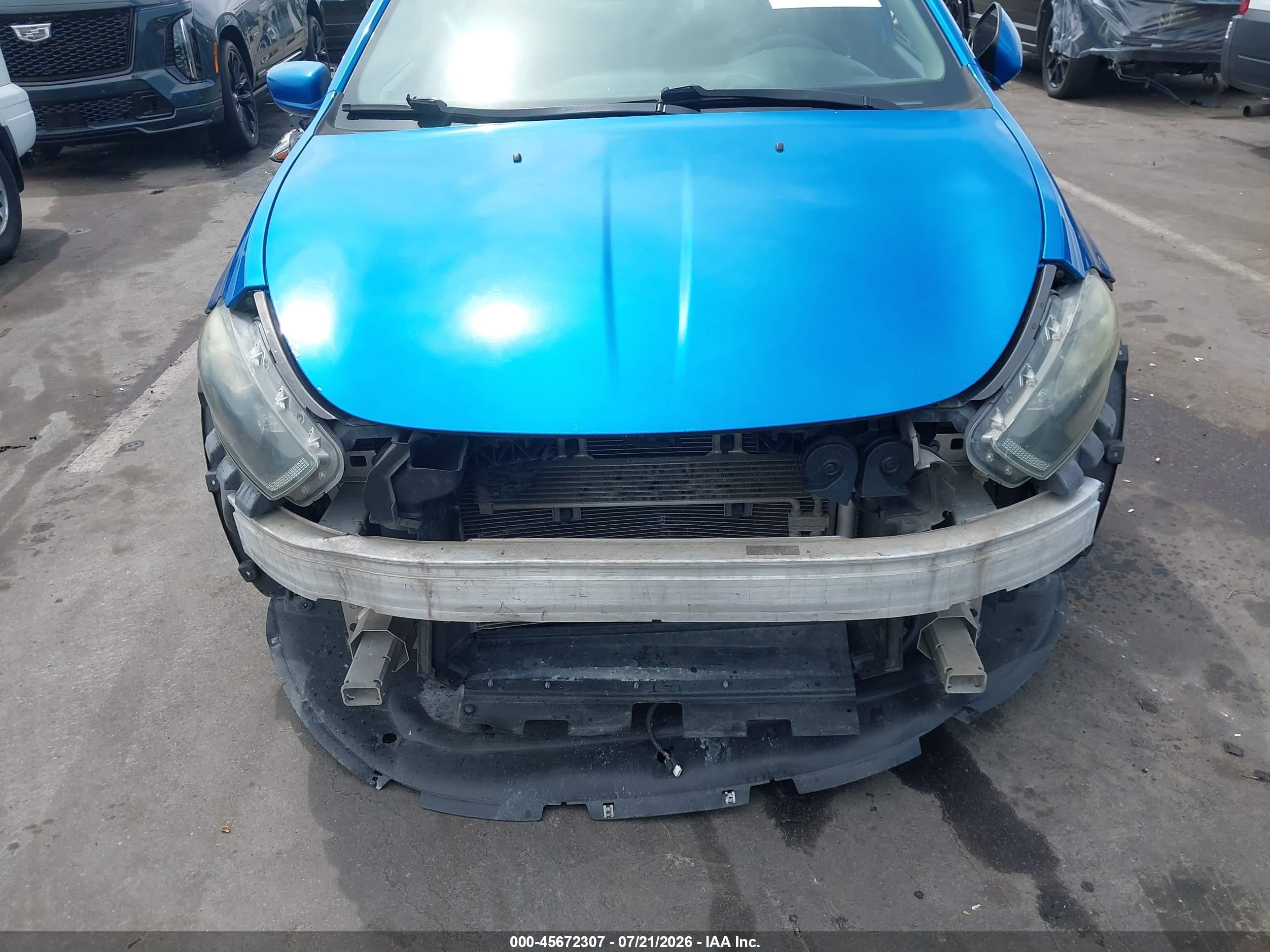 2015 Dodge Dart Sxt Blue vin: 1C3CDFBB5FD362494