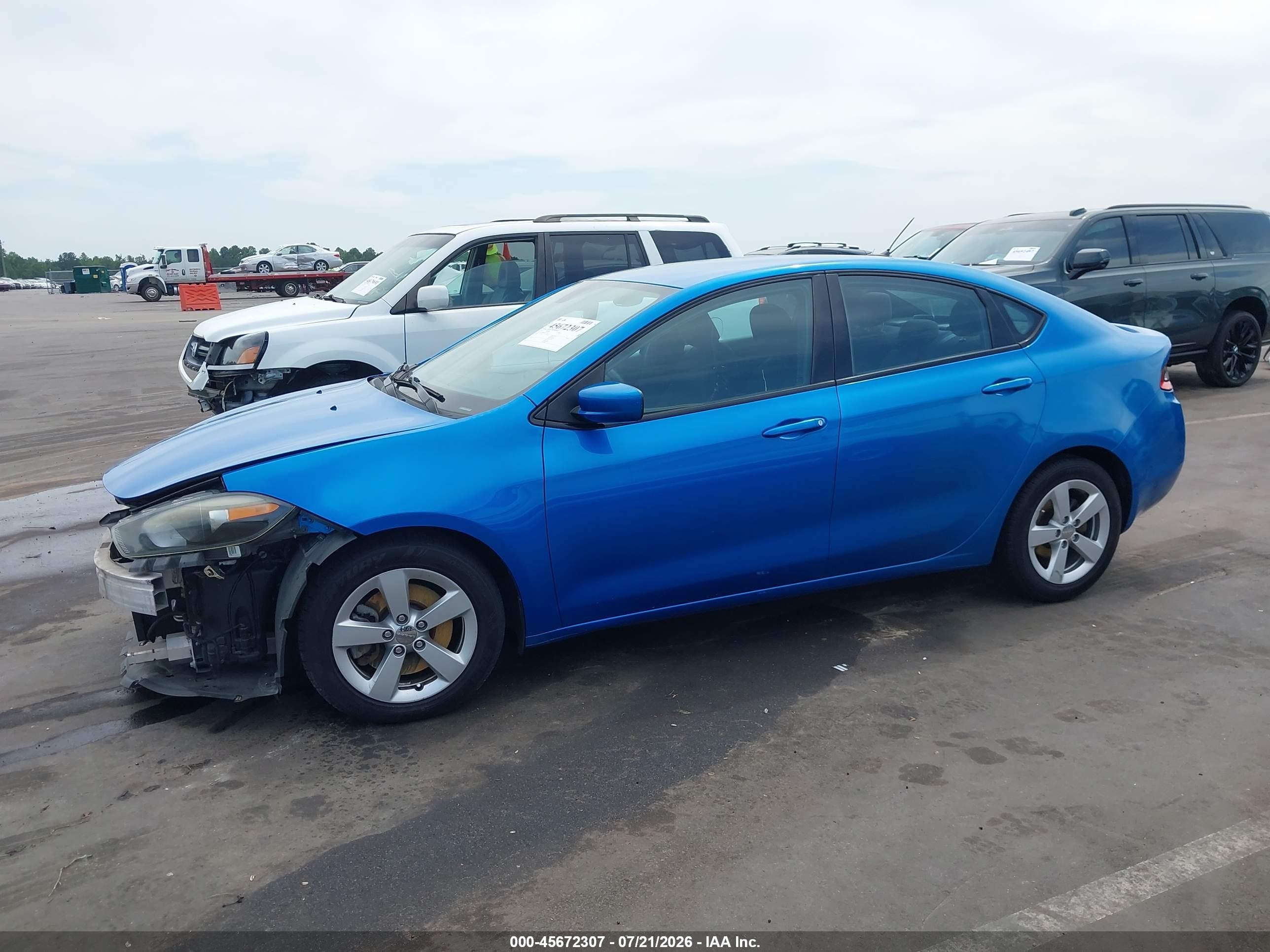 2015 Dodge Dart Sxt Blue vin: 1C3CDFBB5FD362494