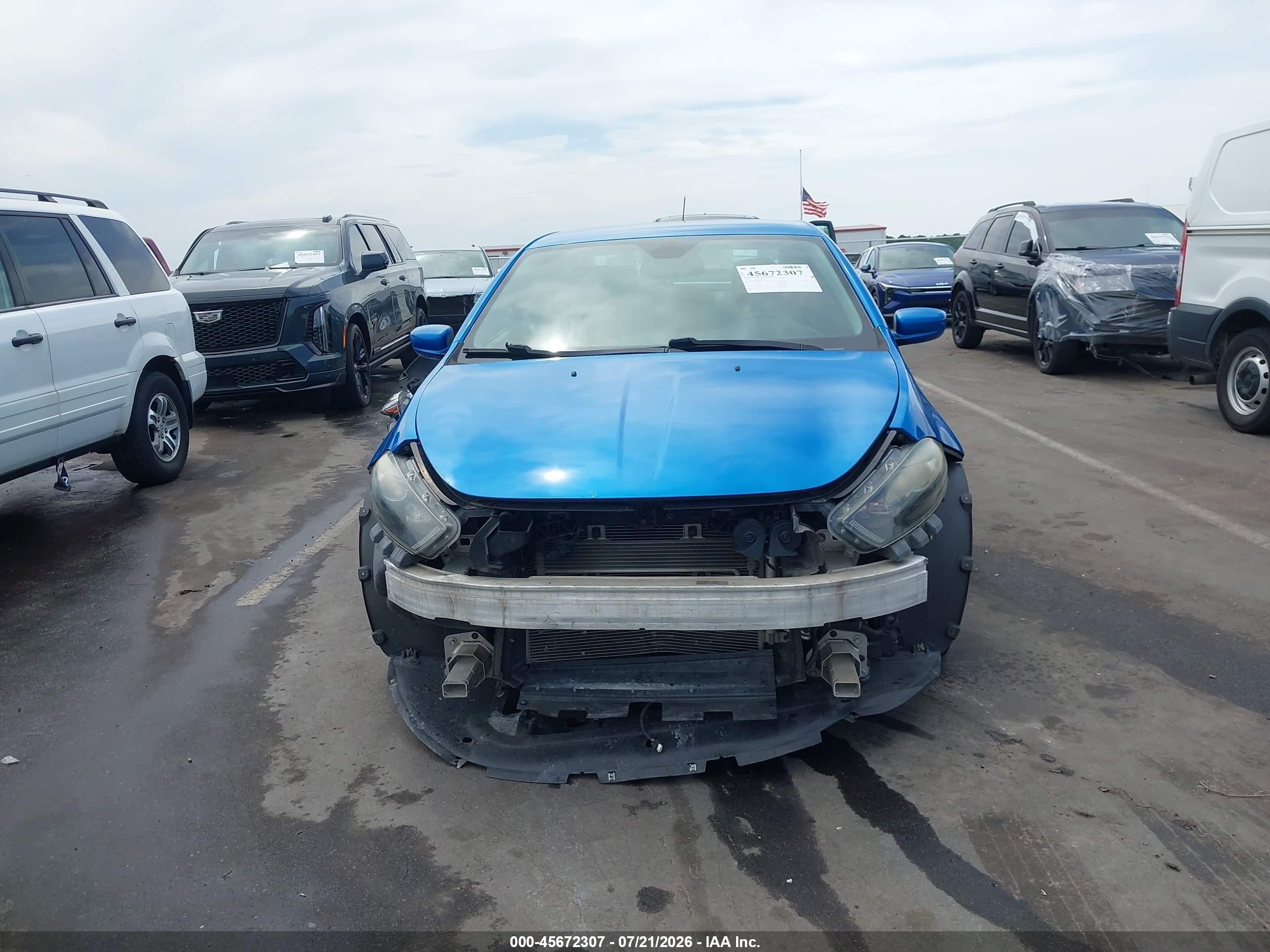 2015 Dodge Dart Sxt Blue vin: 1C3CDFBB5FD362494