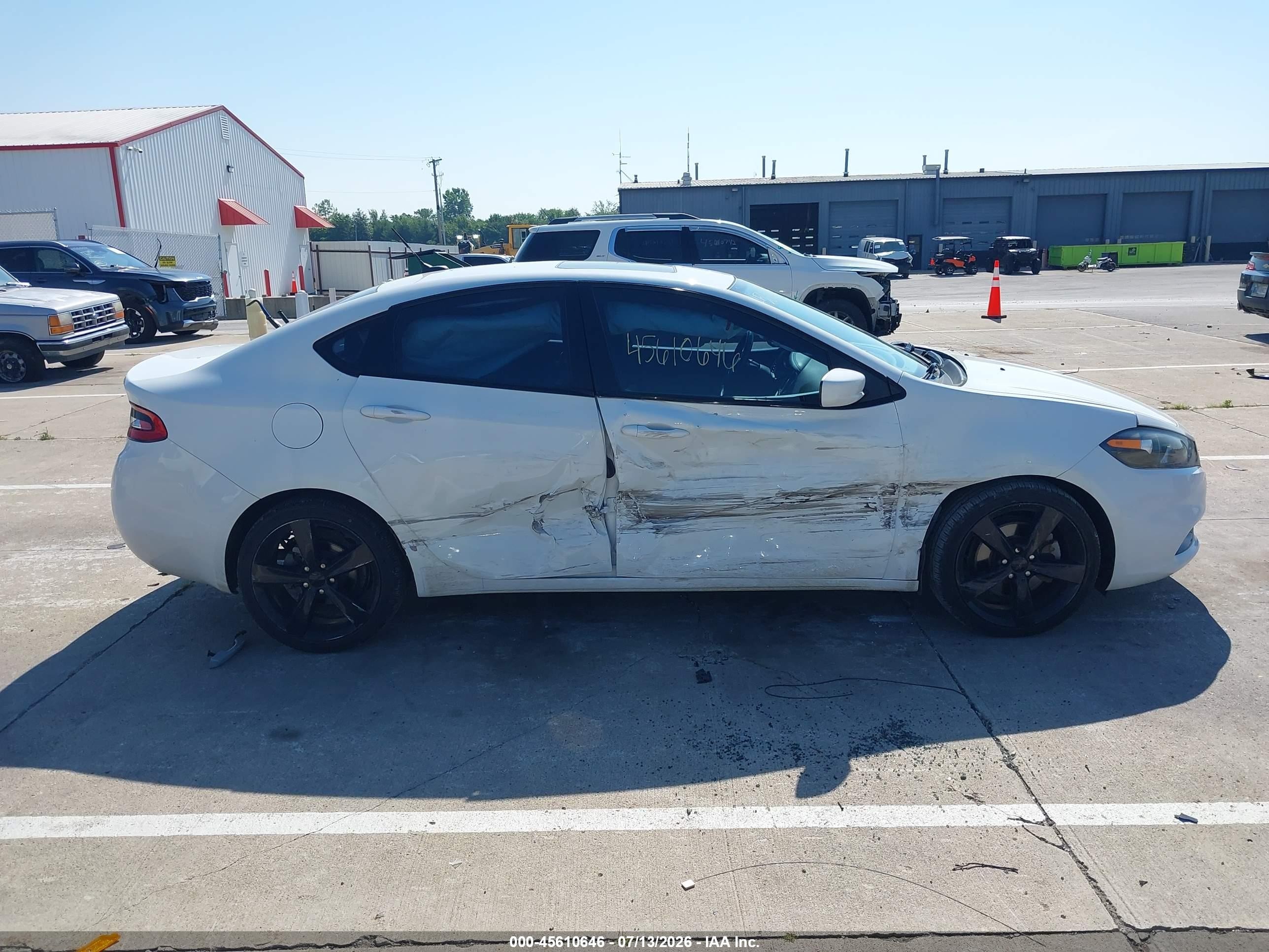 2014 Dodge Dart Sxt White vin: 1C3CDFBB6ED903244
