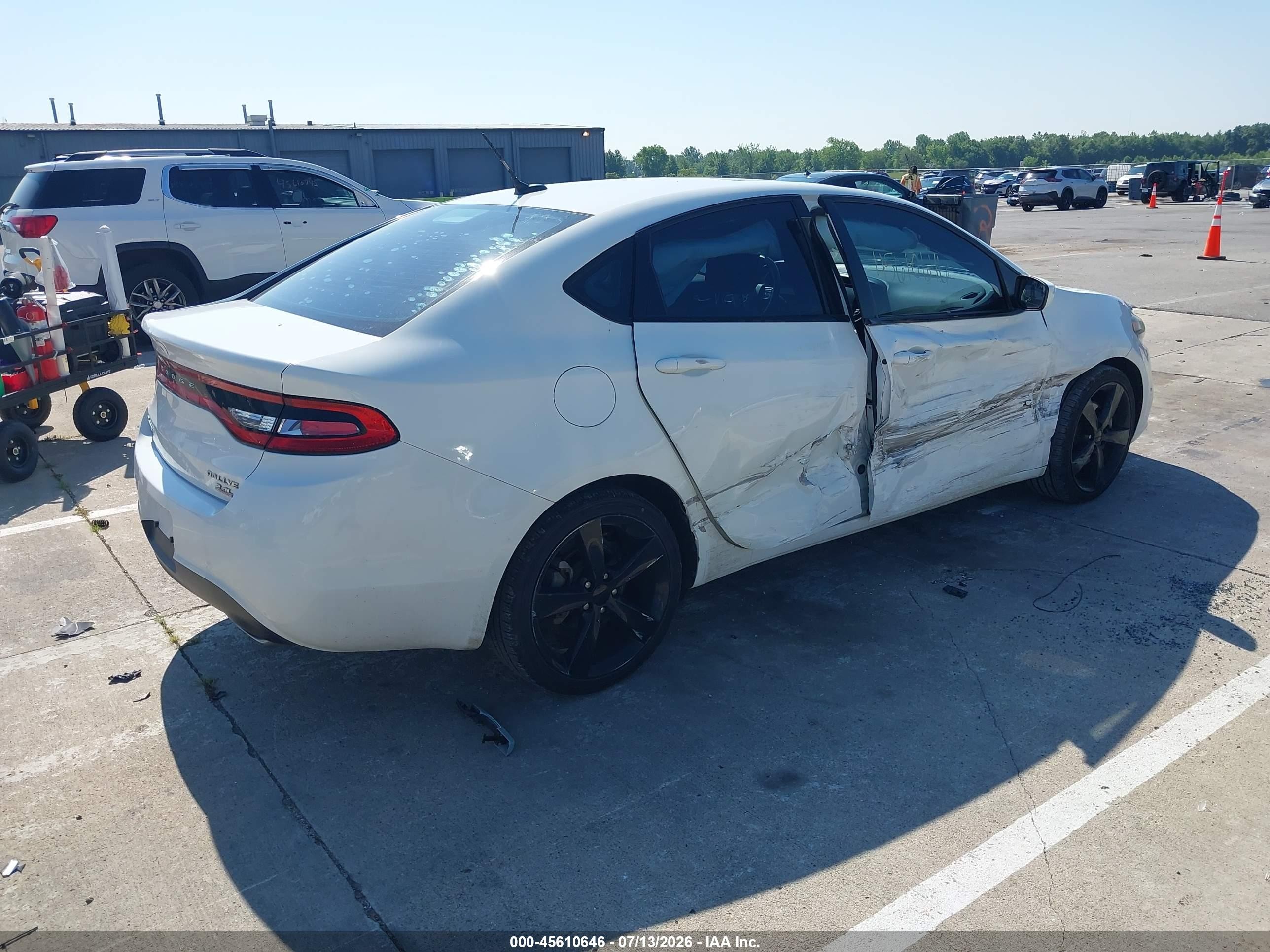 2014 Dodge Dart Sxt White vin: 1C3CDFBB6ED903244
