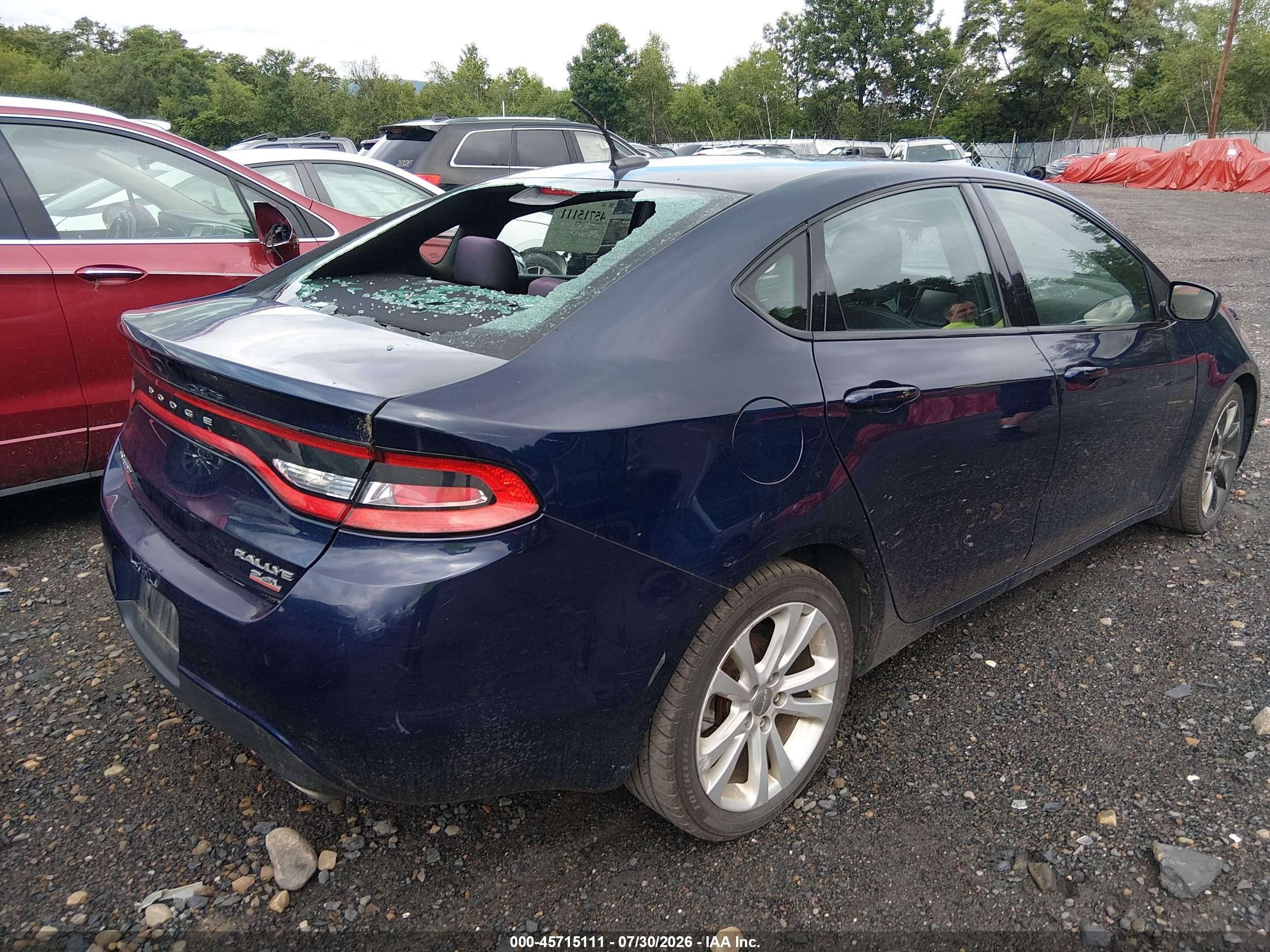 2014 Dodge Dart Sxt Blue vin: 1C3CDFBB6ED926667