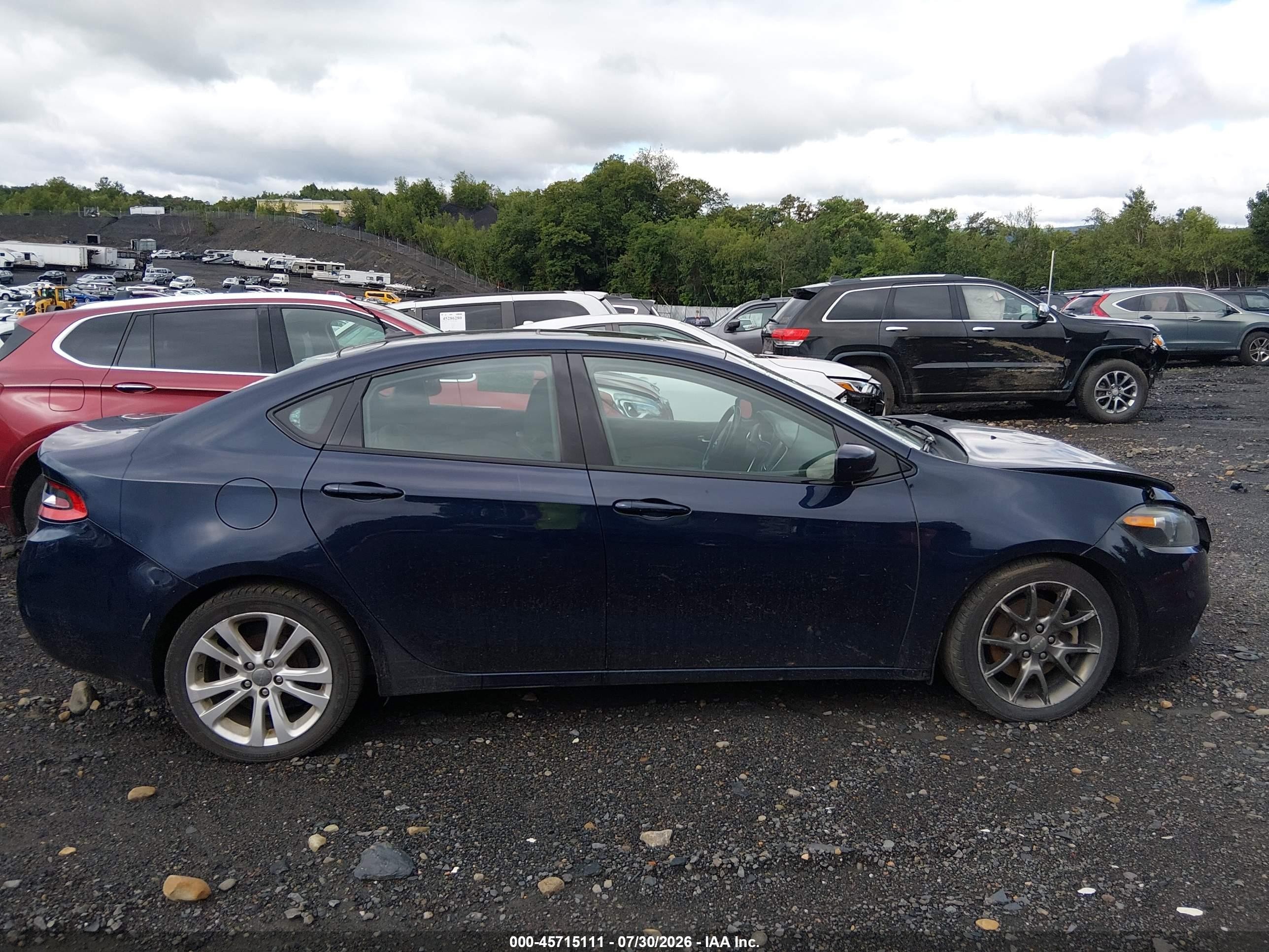 2014 Dodge Dart Sxt Blue vin: 1C3CDFBB6ED926667