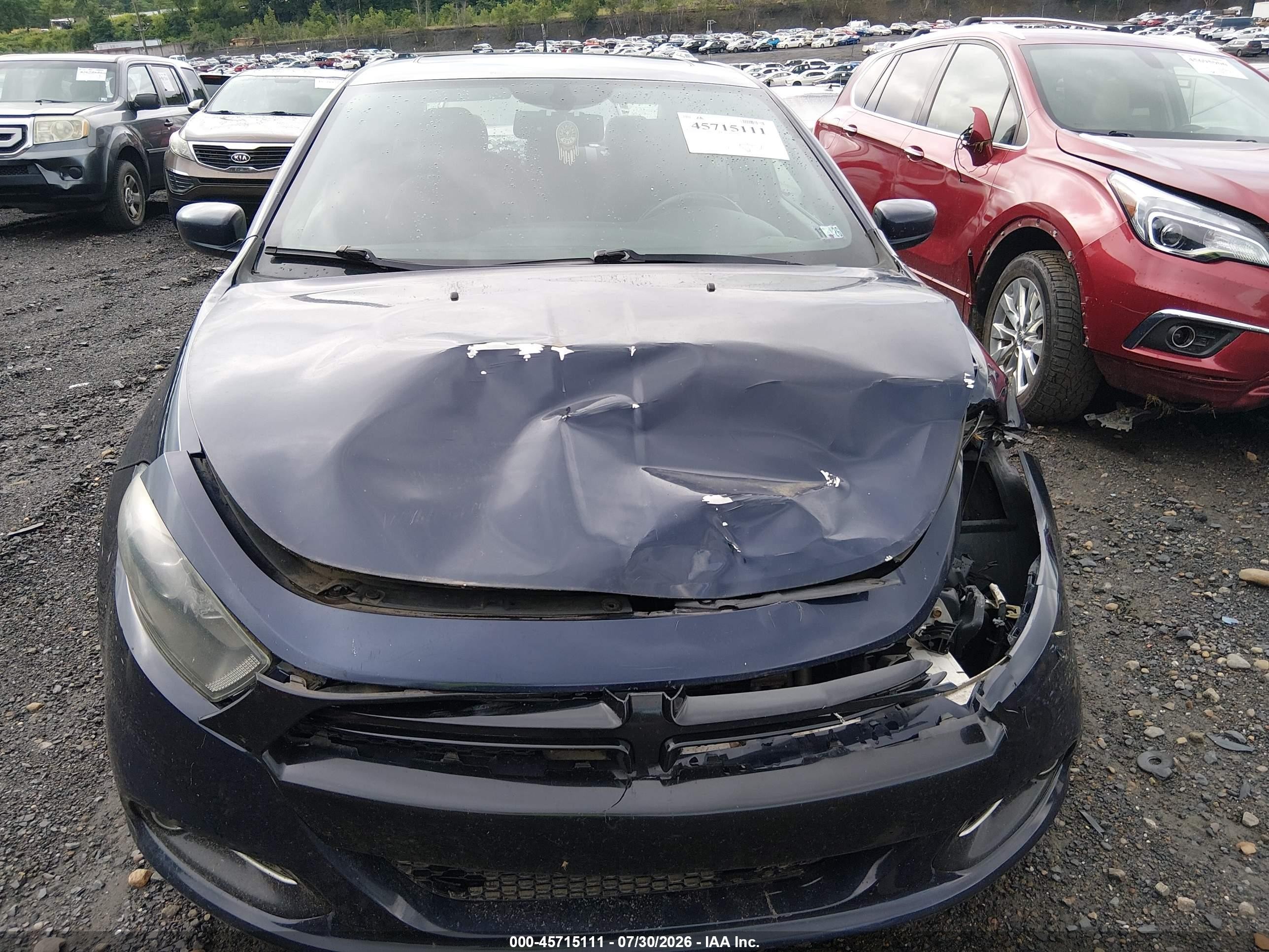 2014 Dodge Dart Sxt Blue vin: 1C3CDFBB6ED926667