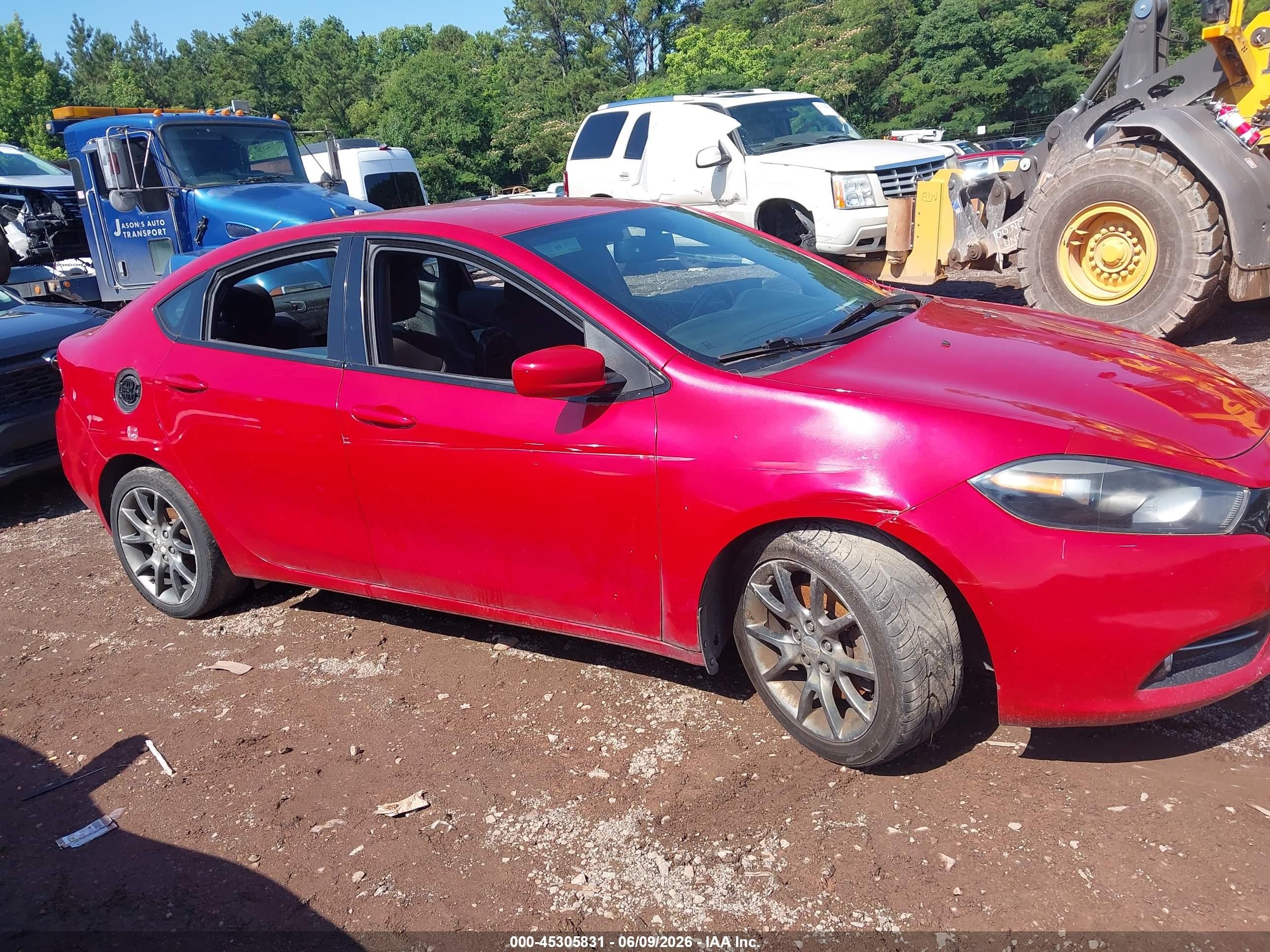 2014 Dodge Dart Sxt Red vin: 1C3CDFBB6ED927558