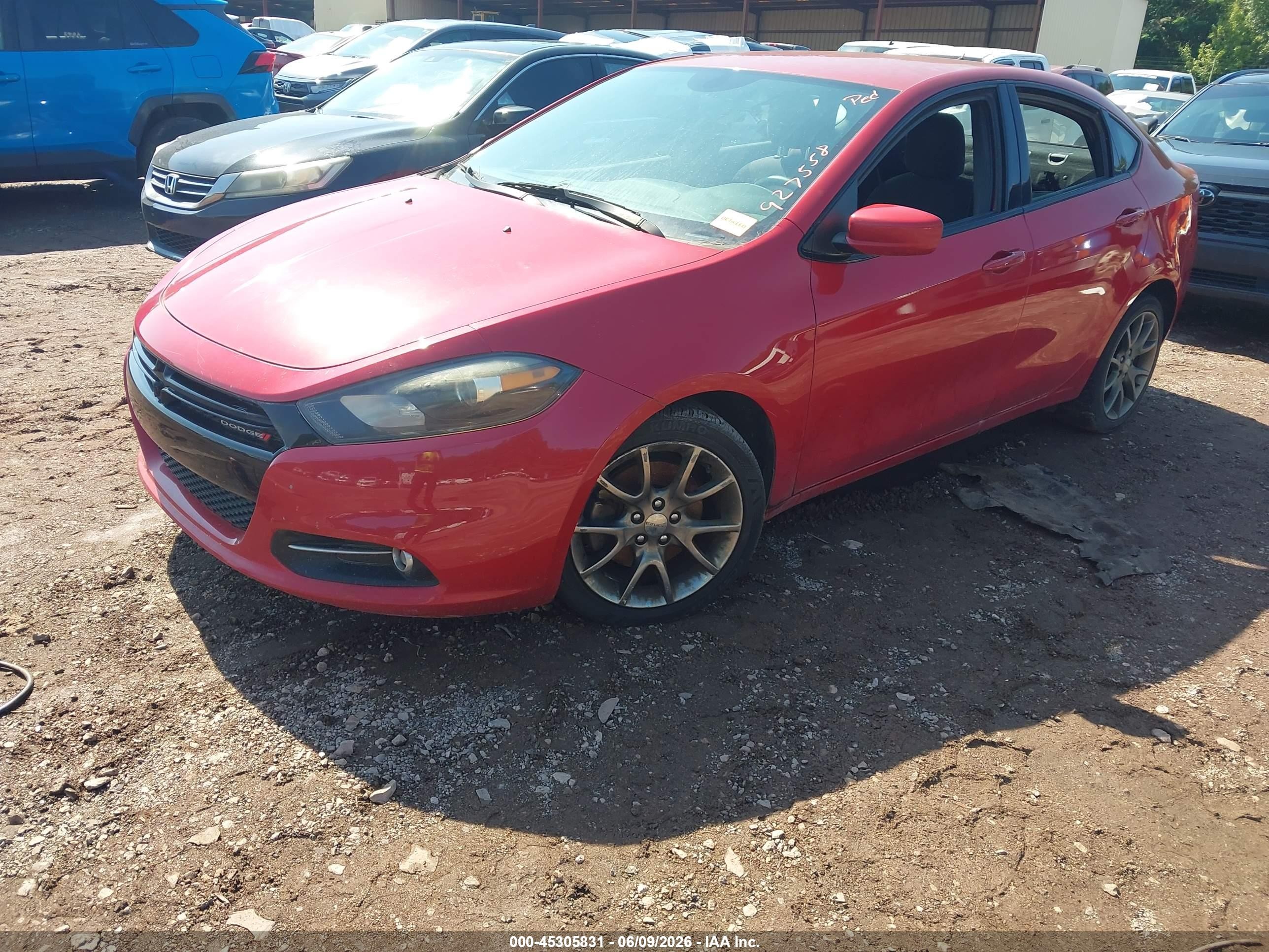 2014 Dodge Dart Sxt Red vin: 1C3CDFBB6ED927558