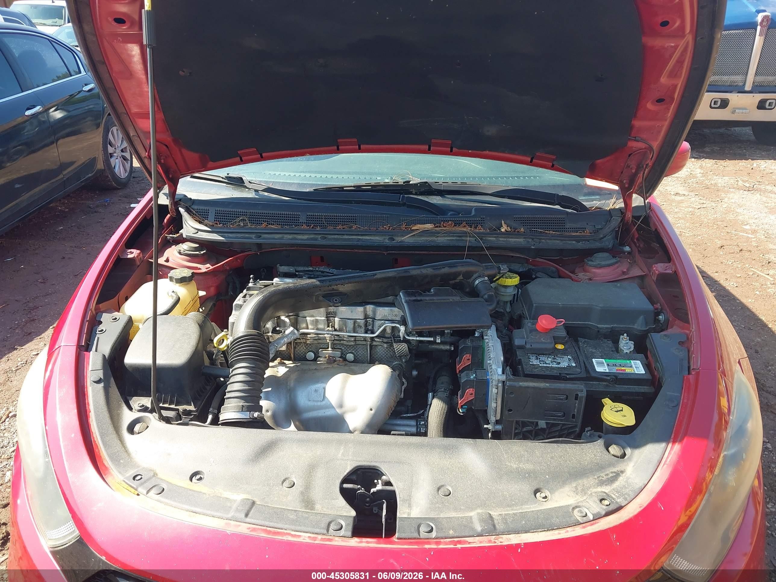2014 Dodge Dart Sxt Red vin: 1C3CDFBB6ED927558
