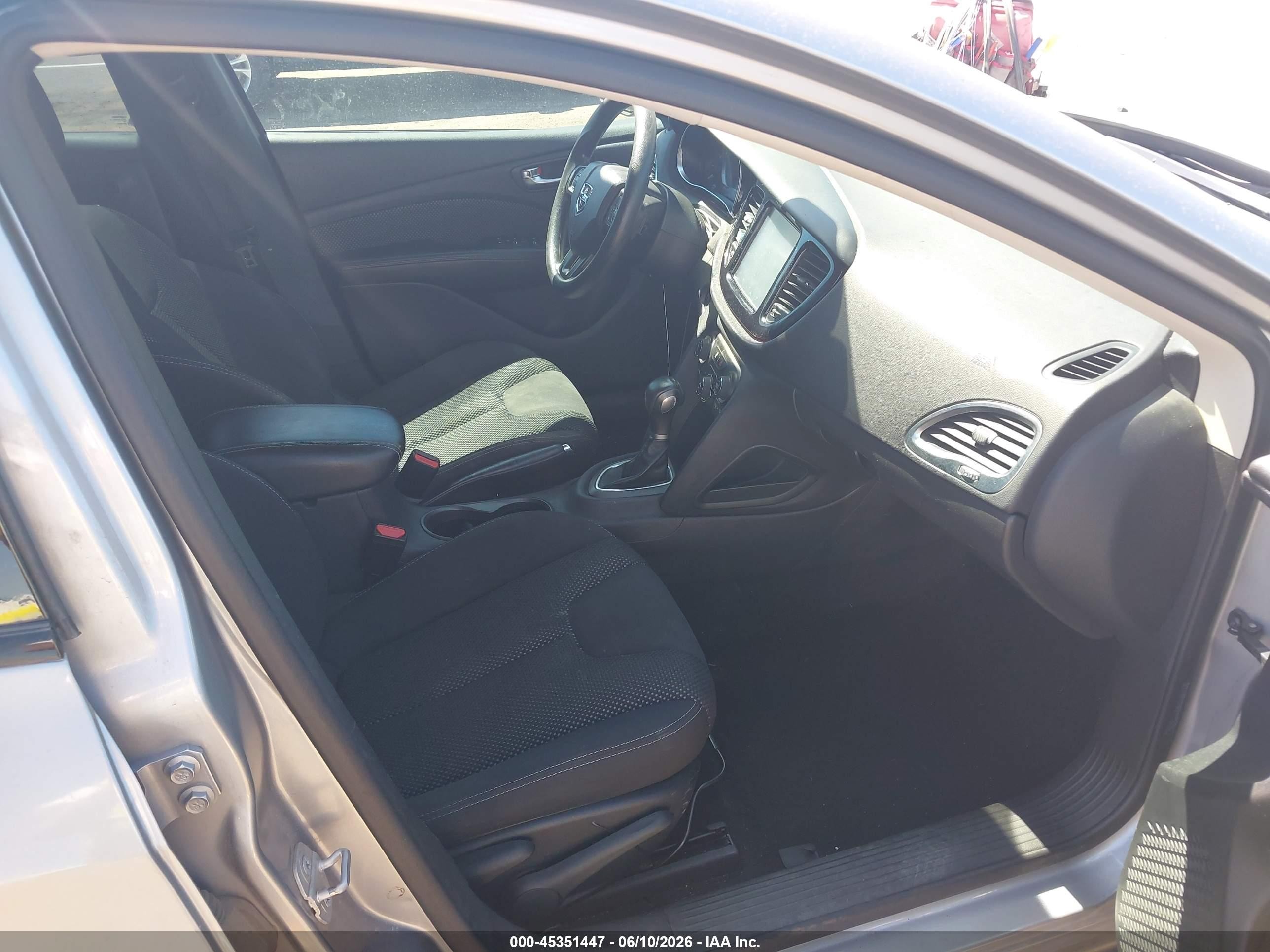 2015 Dodge Dart Sxt Silver vin: 1C3CDFBB6FD123794