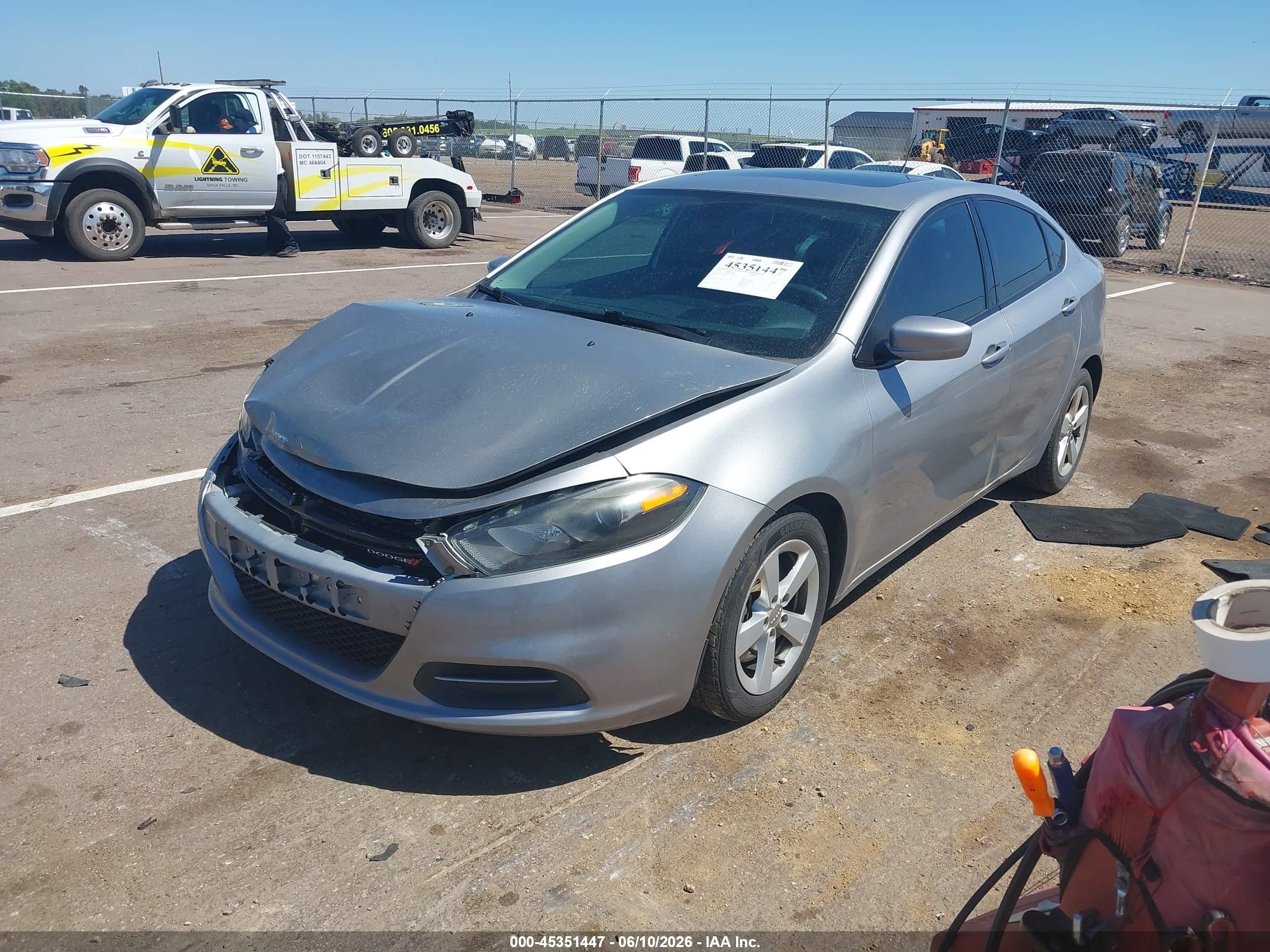 2015 Dodge Dart Sxt Silver vin: 1C3CDFBB6FD123794
