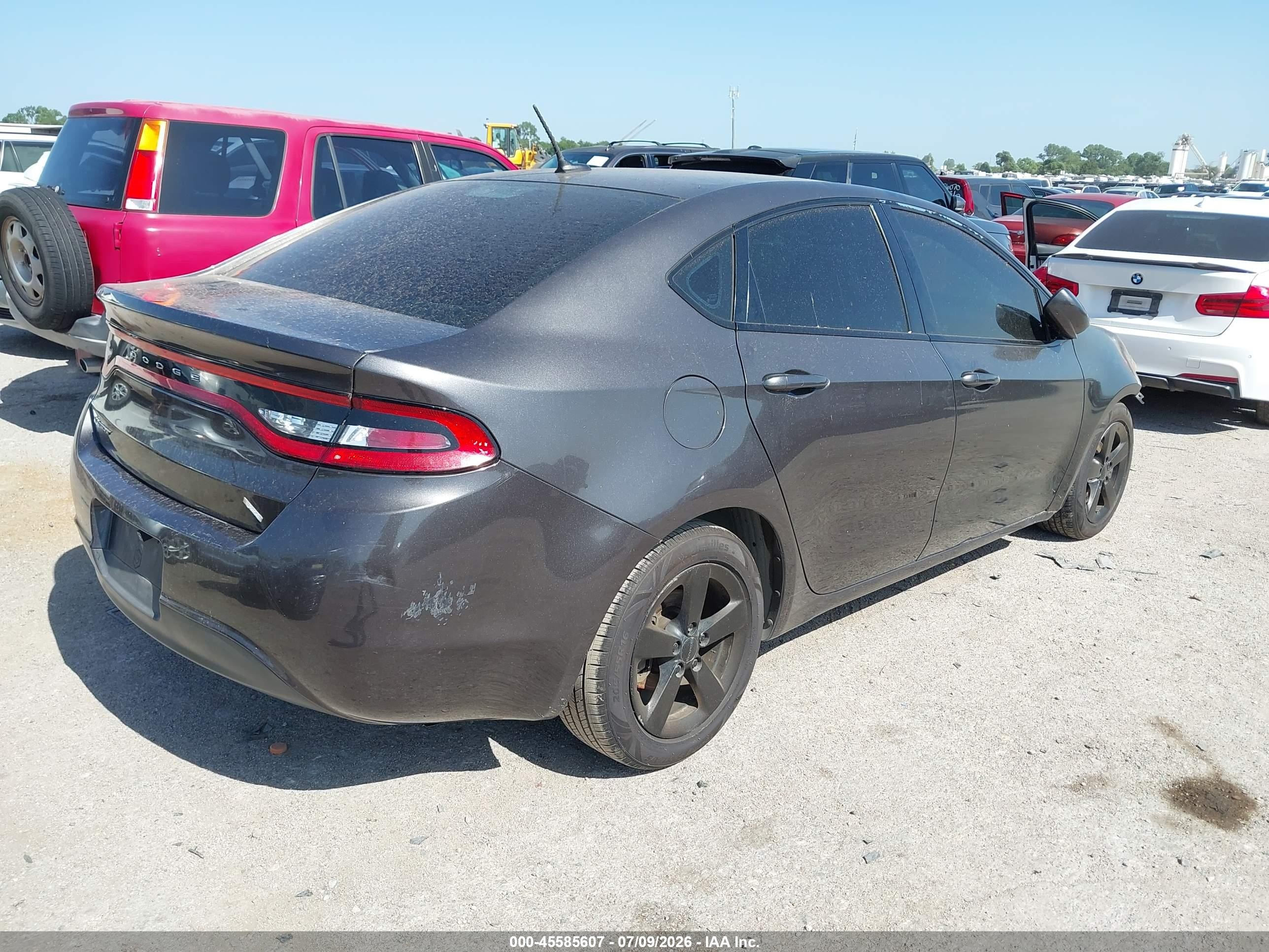 2015 Dodge Dart Sxt Black vin: 1C3CDFBB6FD140403