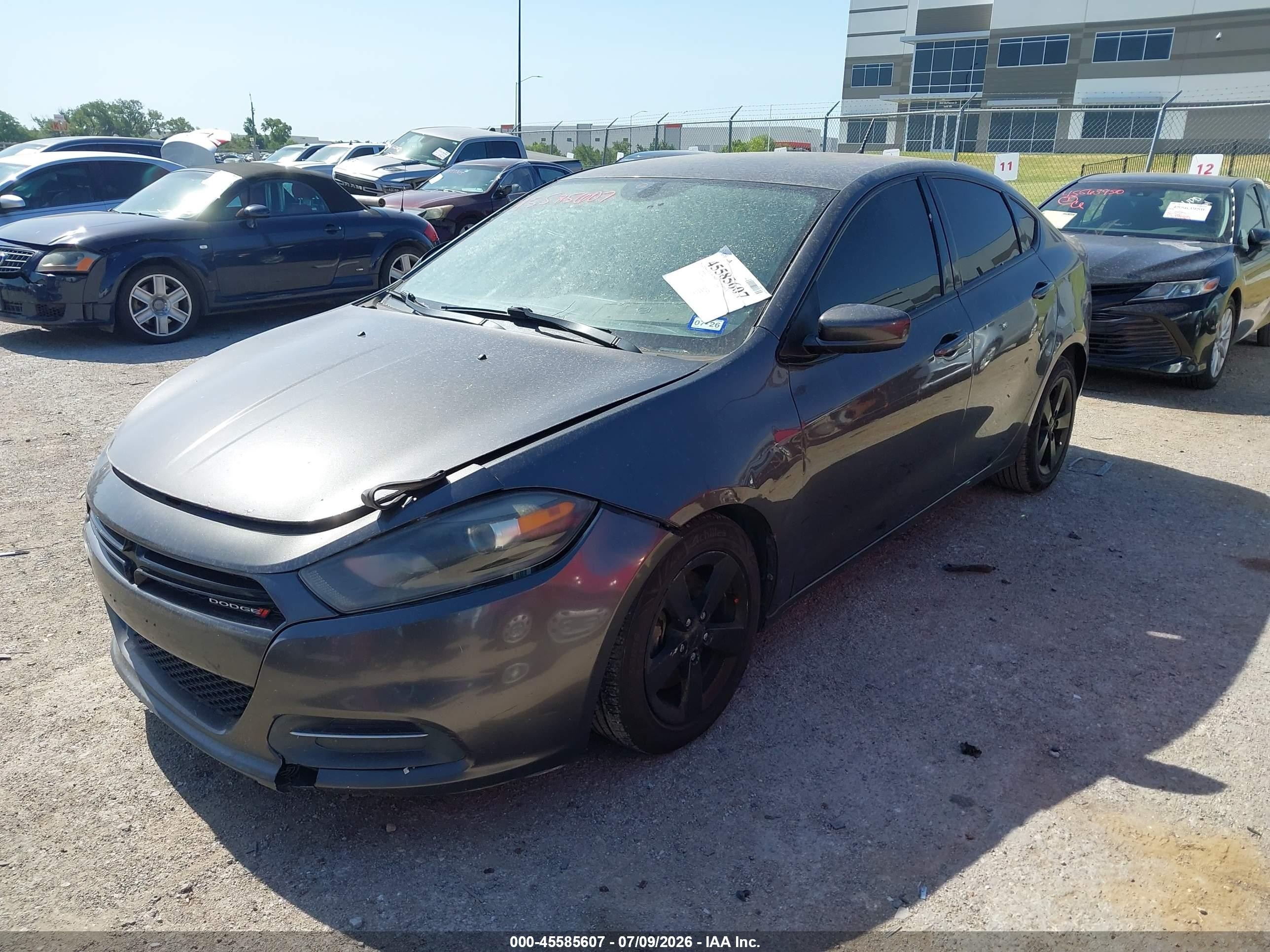 2015 Dodge Dart Sxt Black vin: 1C3CDFBB6FD140403