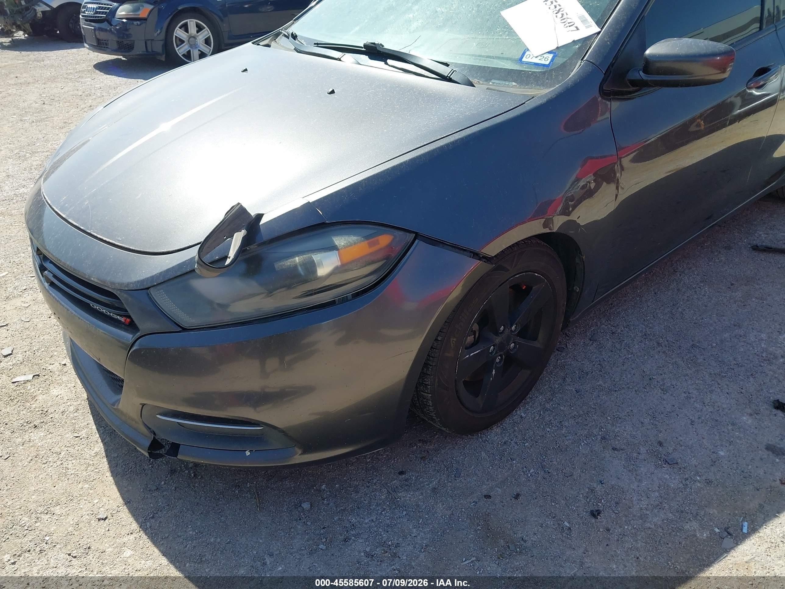 2015 Dodge Dart Sxt Black vin: 1C3CDFBB6FD140403