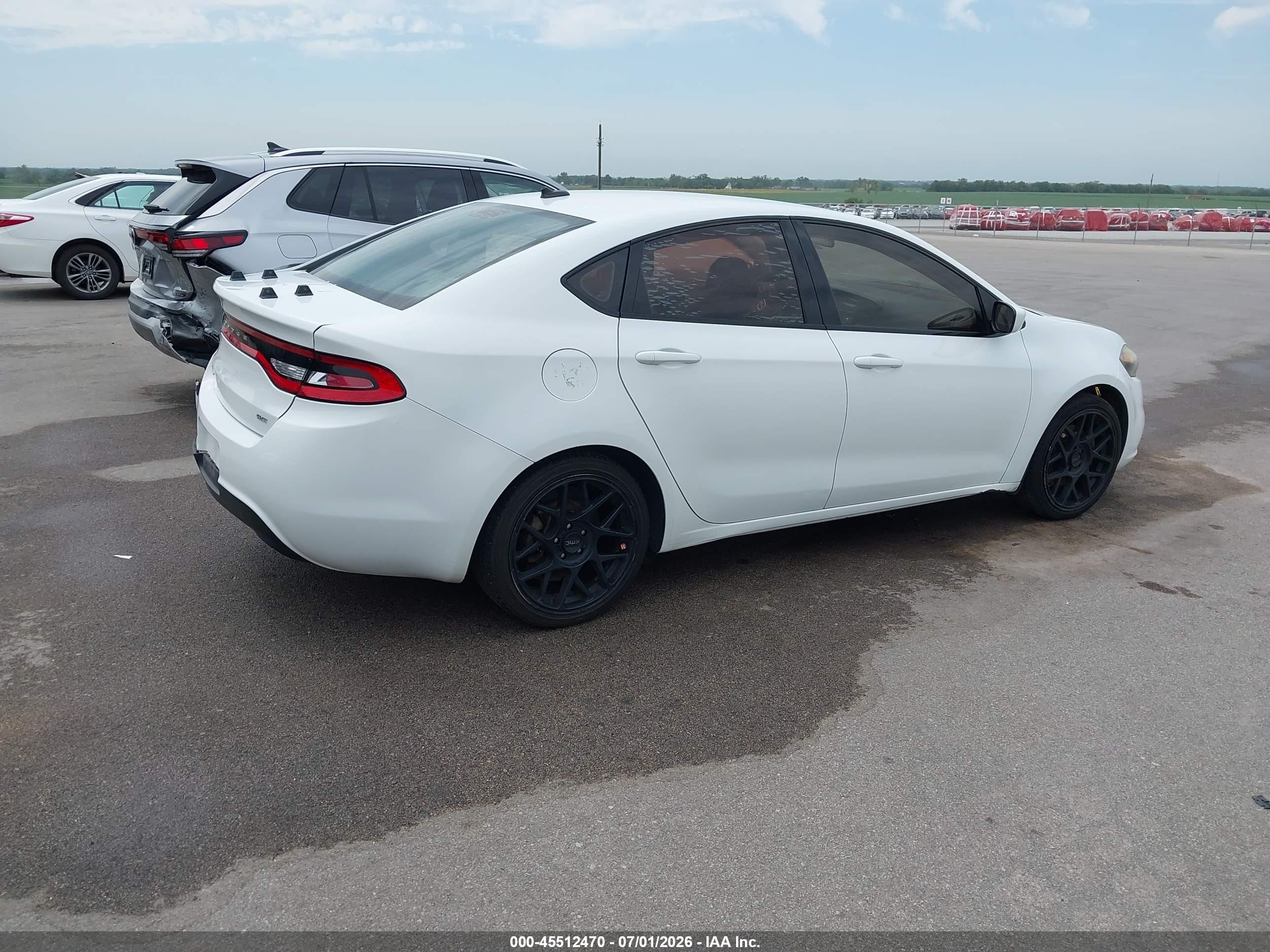 2015 Dodge Dart Sxt White vin: 1C3CDFBB6FD172722