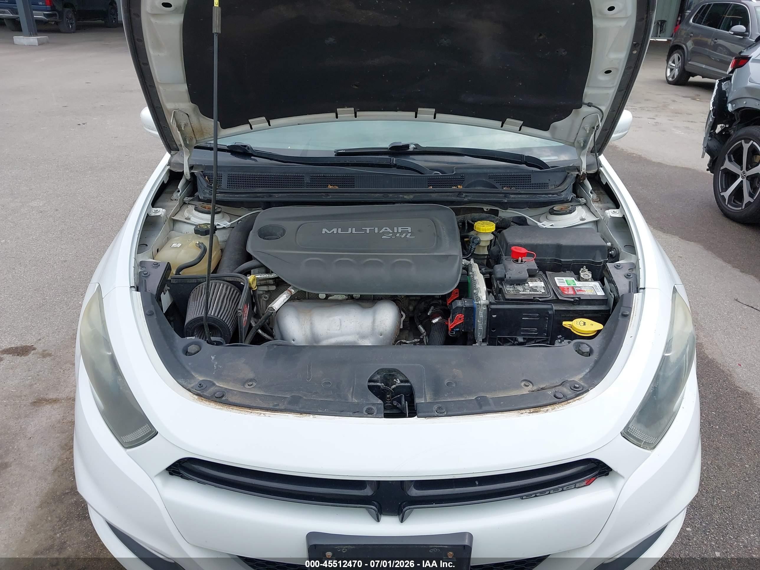 2015 Dodge Dart Sxt White vin: 1C3CDFBB6FD172722