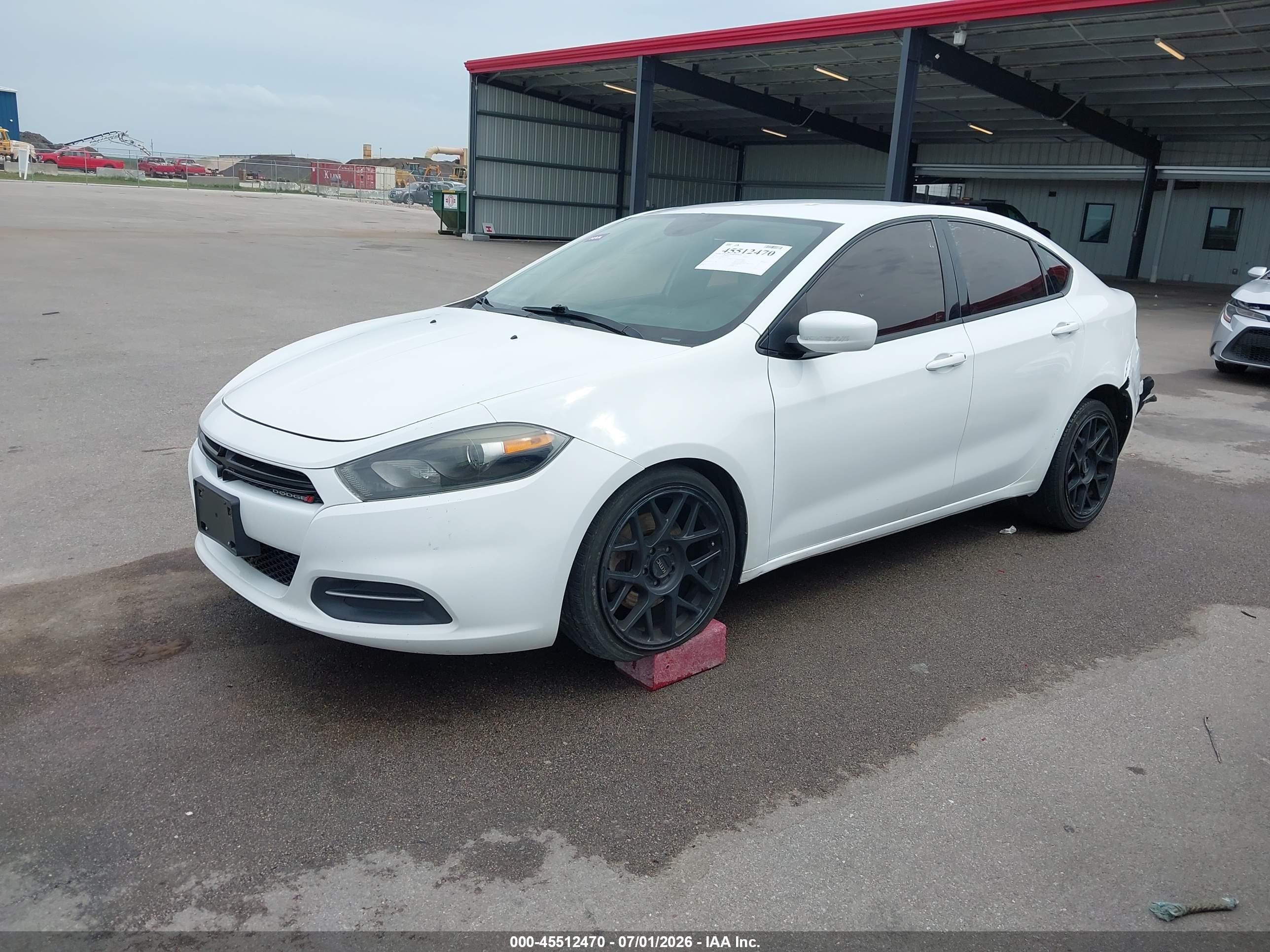 2015 Dodge Dart Sxt White vin: 1C3CDFBB6FD172722