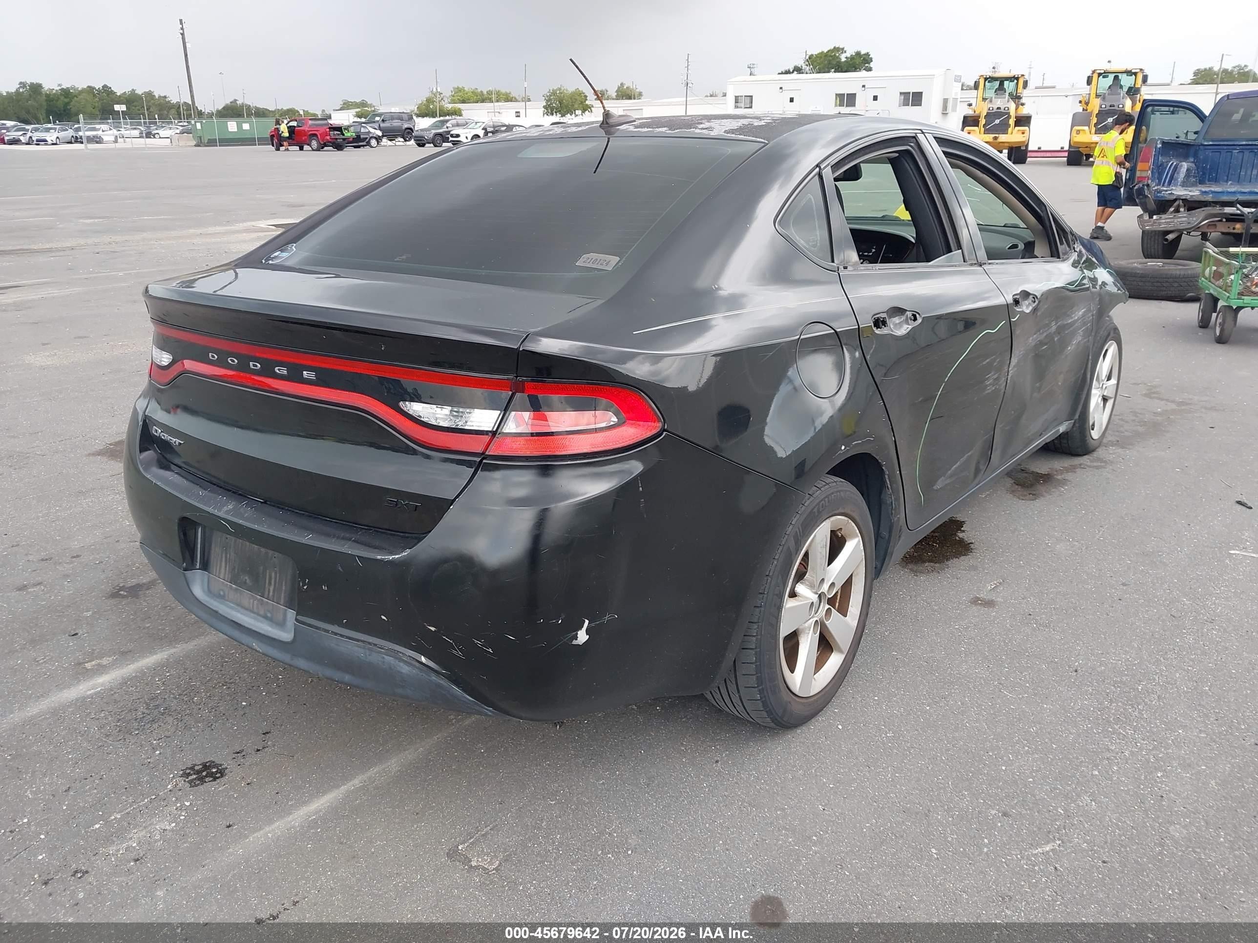 2015 Dodge Dart Sxt Black vin: 1C3CDFBB6FD199998