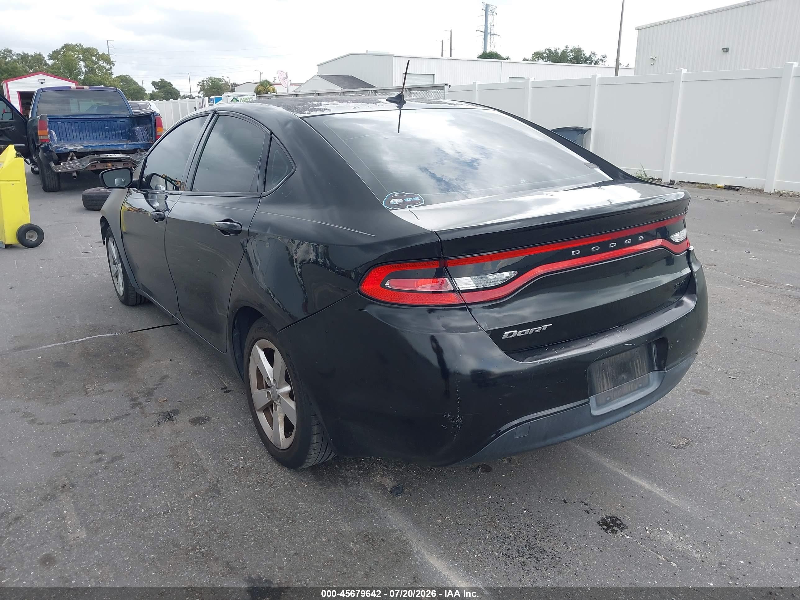 2015 Dodge Dart Sxt Black vin: 1C3CDFBB6FD199998