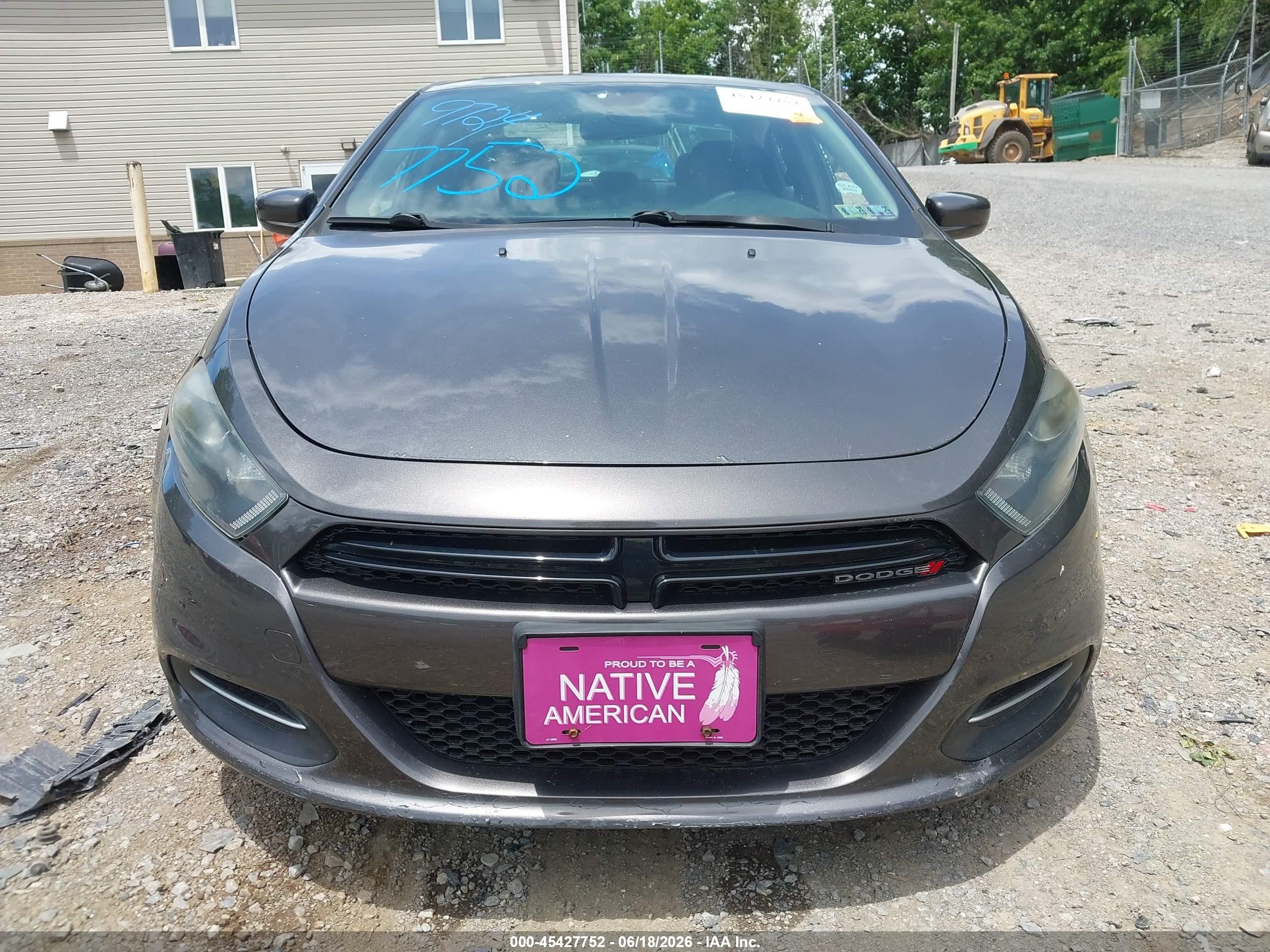 2015 Dodge Dart Sxt Gray vin: 1C3CDFBB6FD309724