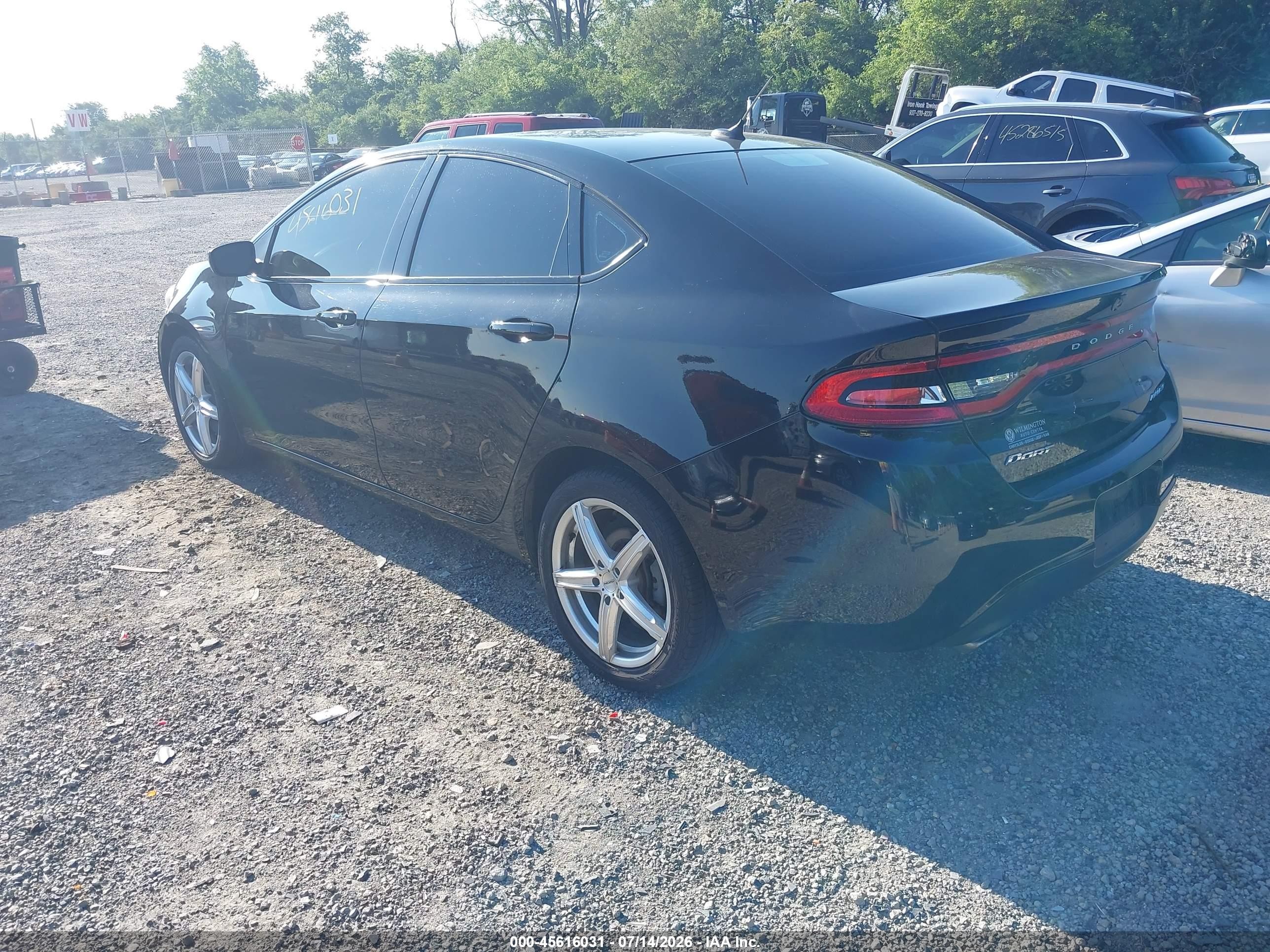 2015 Dodge Dart Sxt Black vin: 1C3CDFBB6FD331450