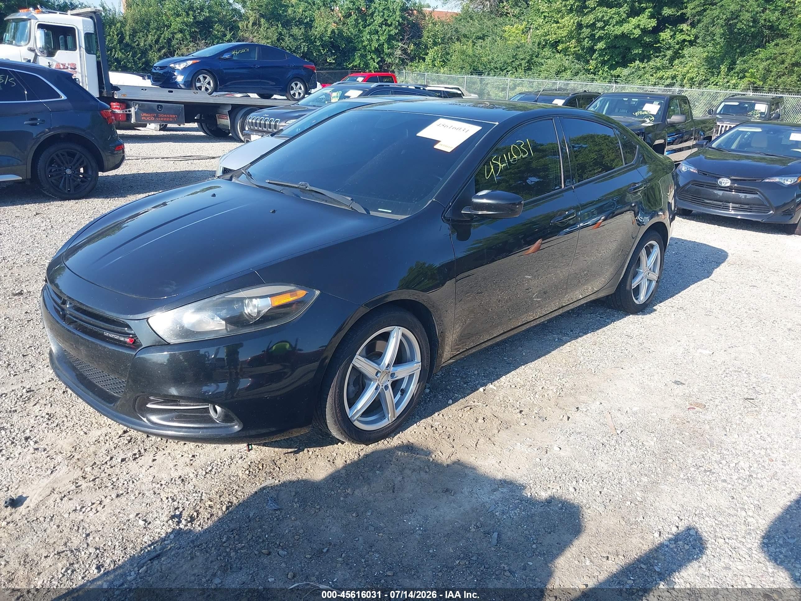2015 Dodge Dart Sxt Black vin: 1C3CDFBB6FD331450