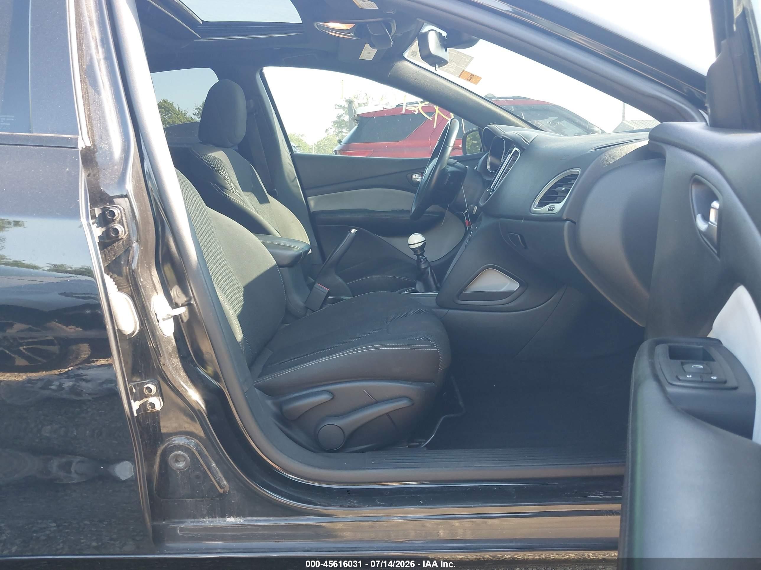 2015 Dodge Dart Sxt Black vin: 1C3CDFBB6FD331450