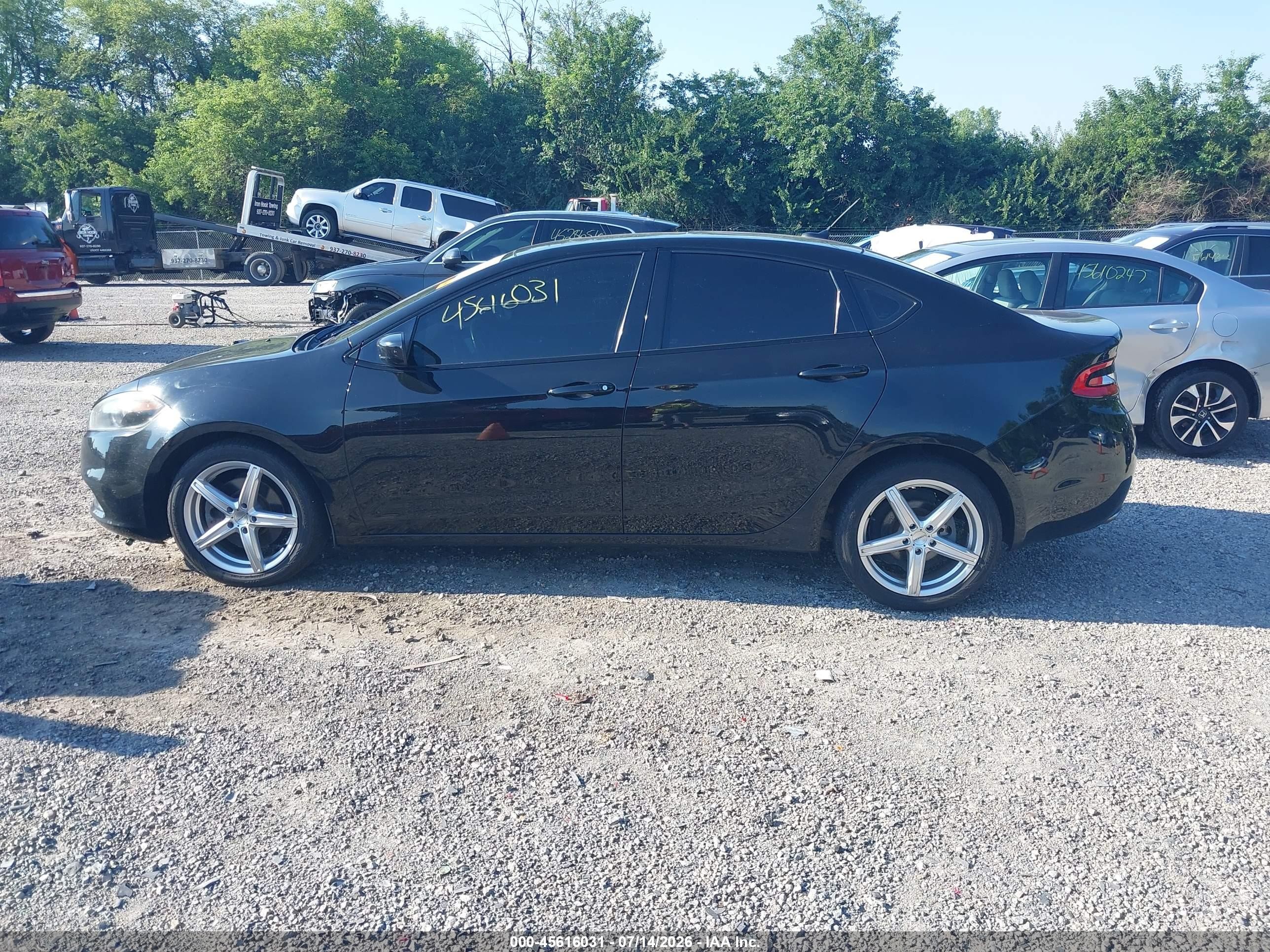 2015 Dodge Dart Sxt Black vin: 1C3CDFBB6FD331450