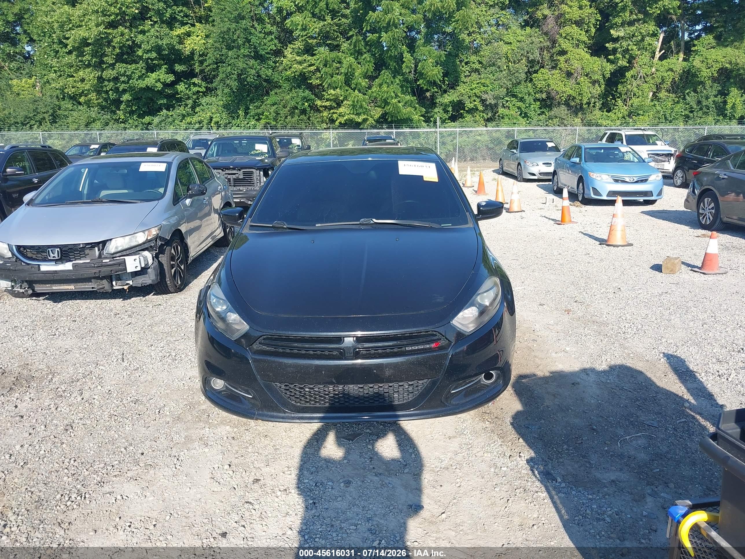 2015 Dodge Dart Sxt Black vin: 1C3CDFBB6FD331450