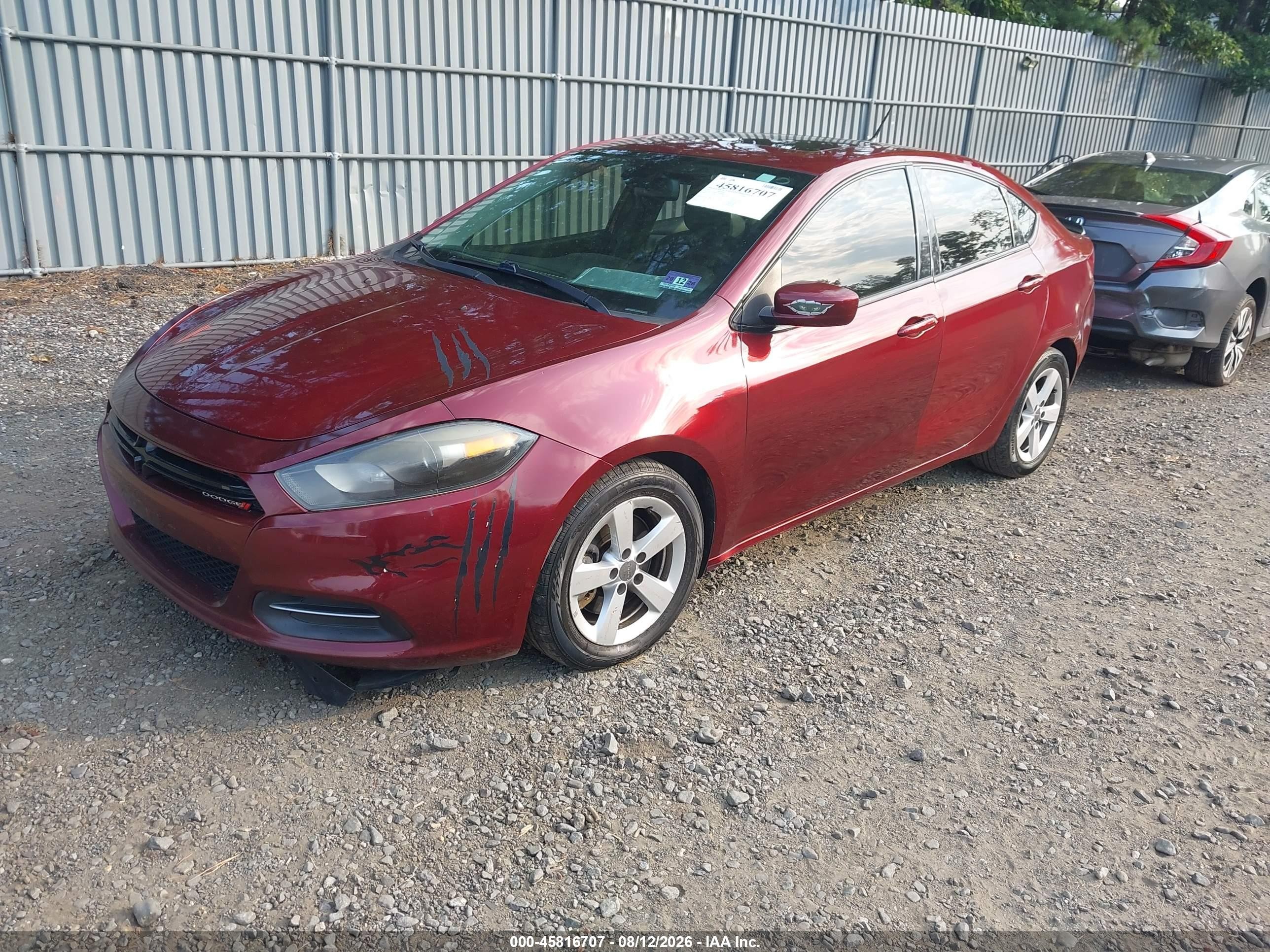 2015 Dodge Dart Sxt Red vin: 1C3CDFBB6FD368868