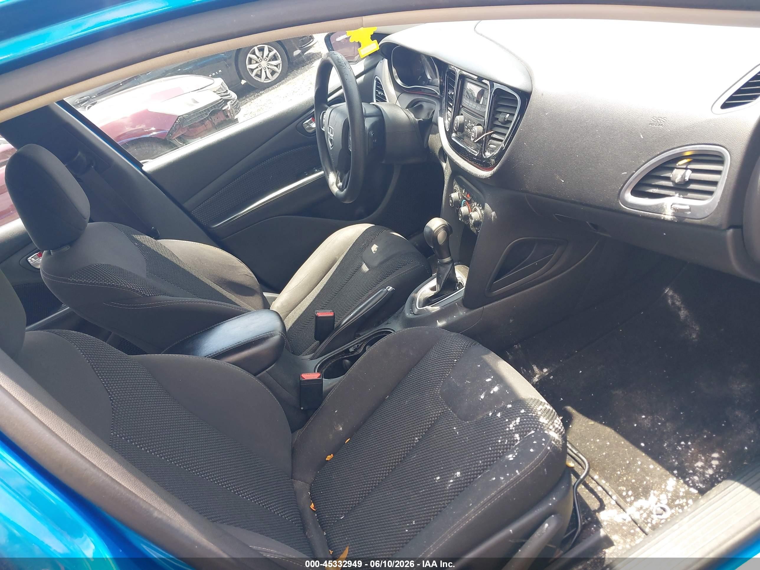 2015 Dodge Dart Sxt Blue vin: 1C3CDFBB6FD374153